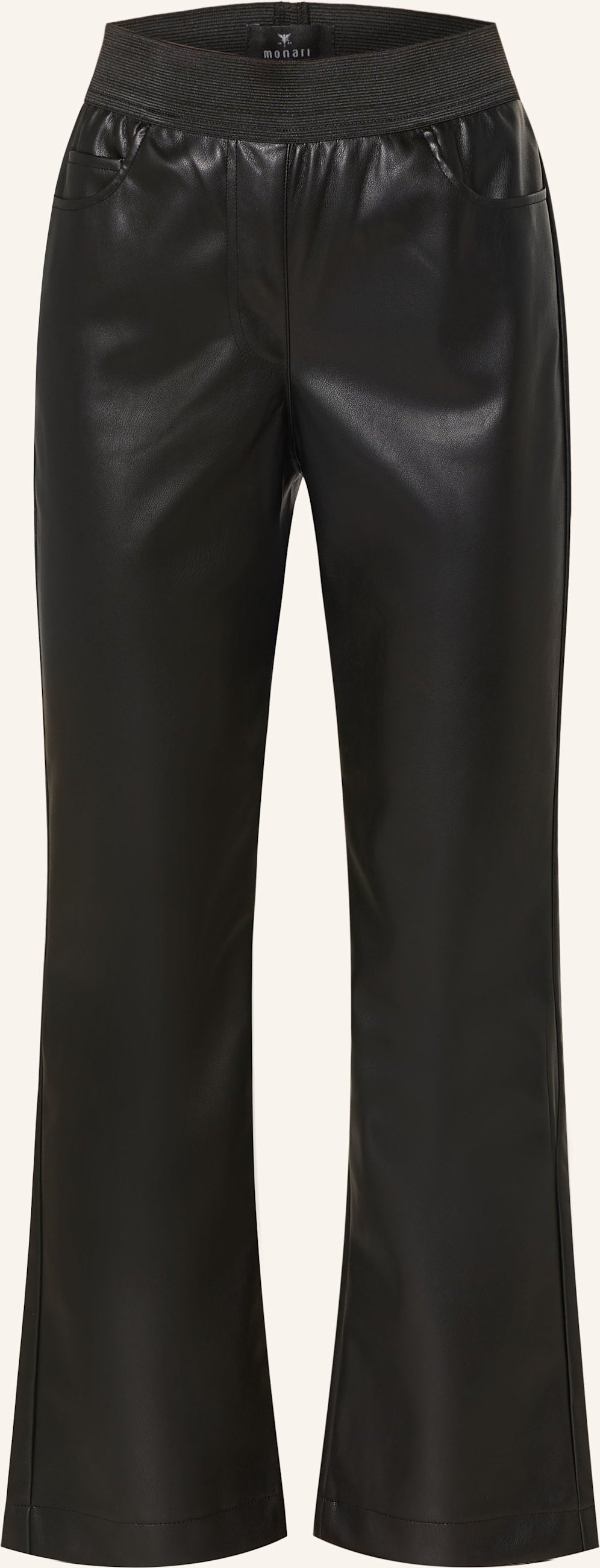 Monari Hose In Lederoptik schwarz