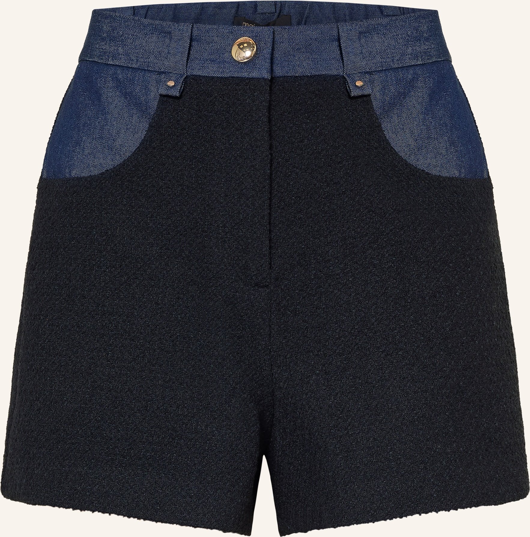 Maje Tweed-Shorts Im Materialmix blau