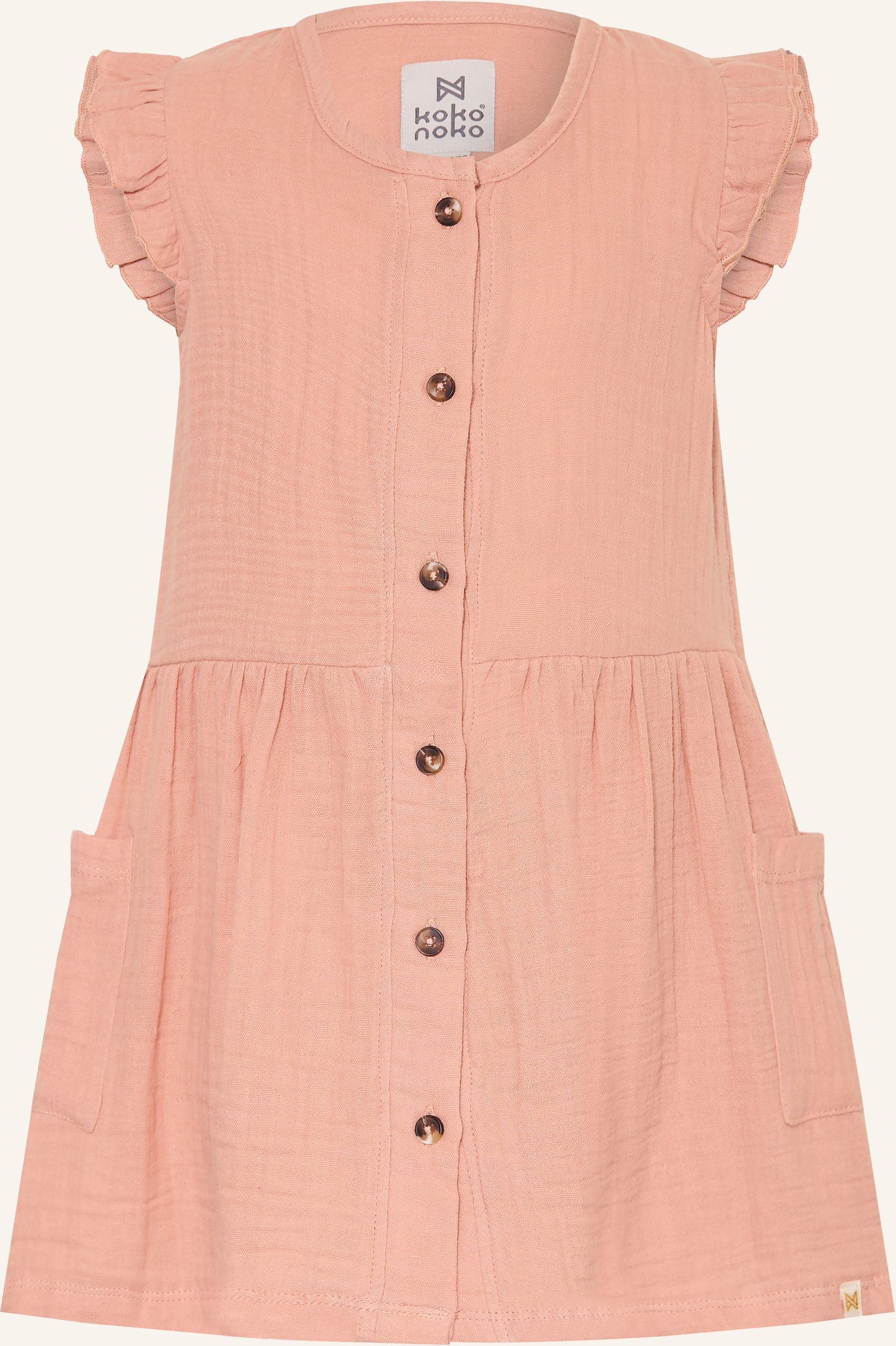 Koko Noko Musselinkleid Mit Rüschen rosa