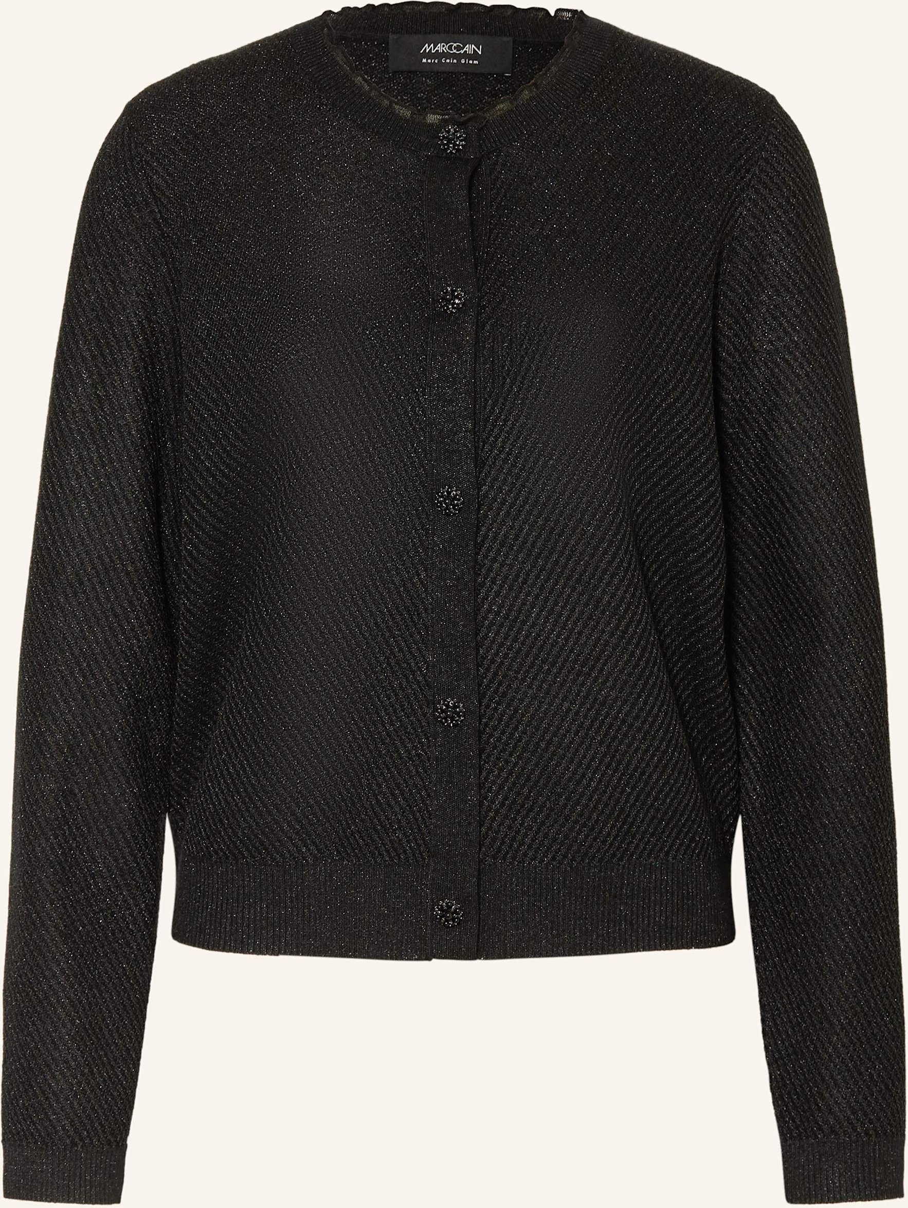 Marc Cain Strickjacke Mit Glitzergarn schwarz