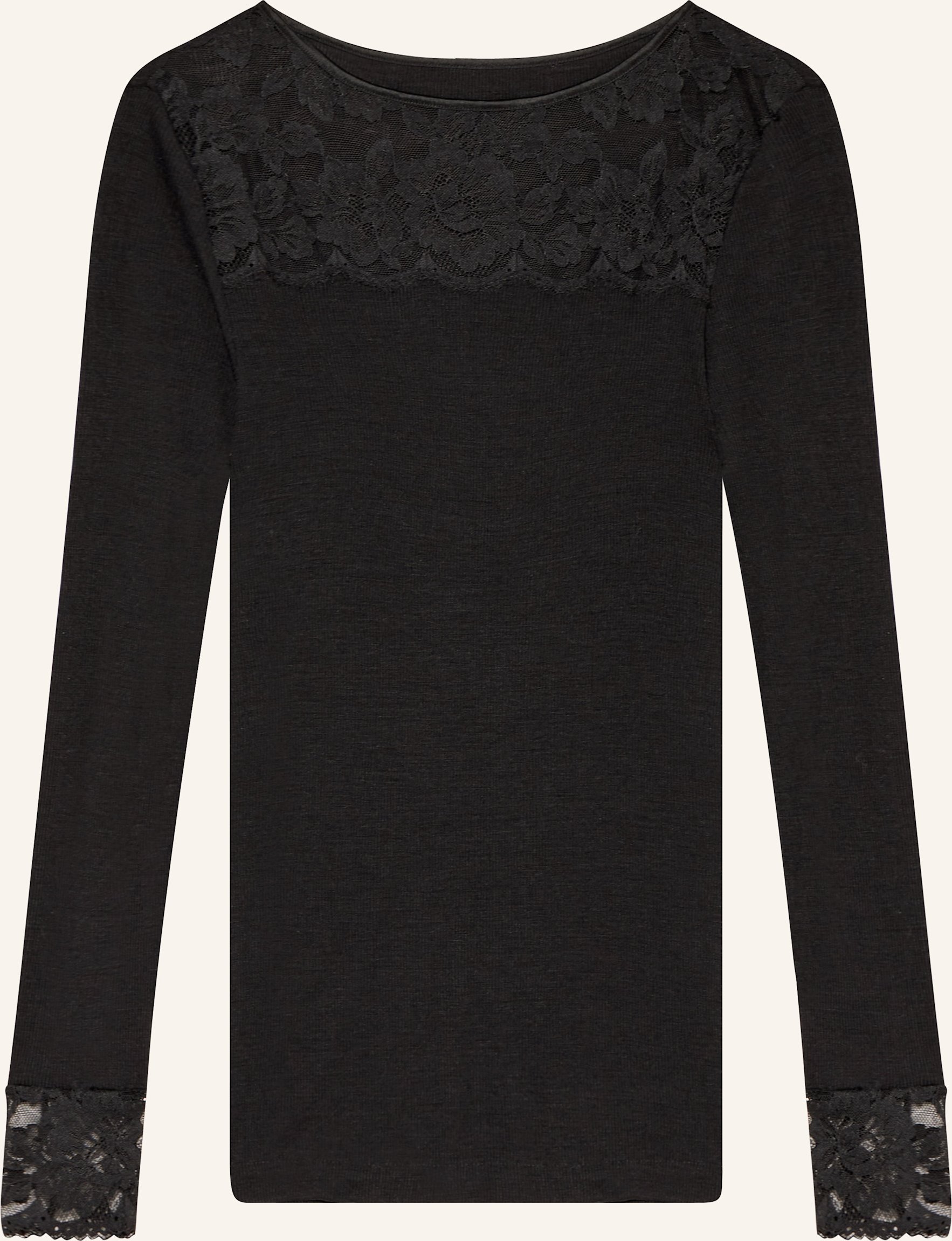 Mey Longsleeve Serie Wool Love Aus Merinowolle Mit Seide schwarz