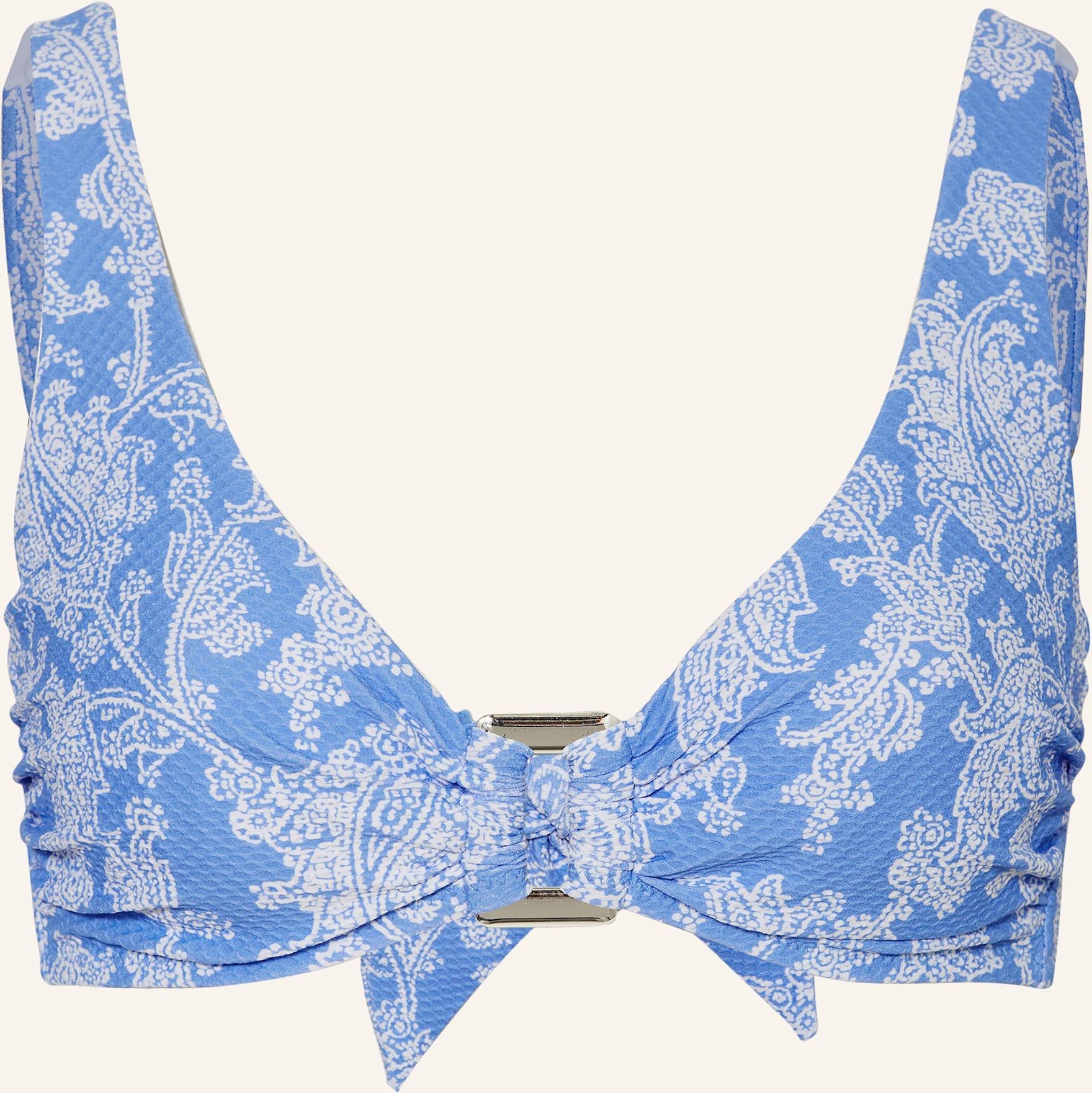Heidi Klein Bügel-Bikini-Top Playa Paraiso blau