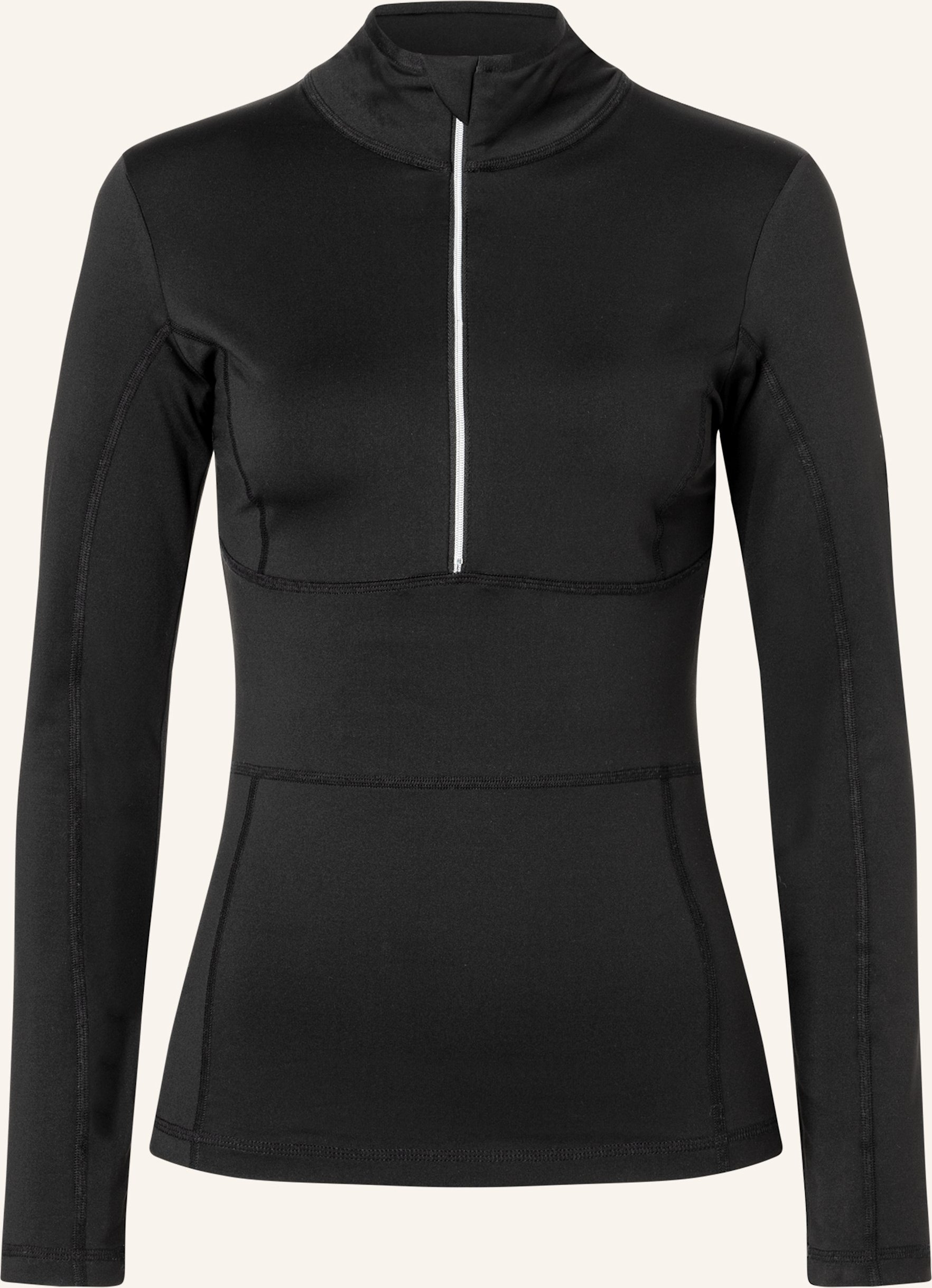 Jet Set Langarm Zip Hemd Ginger schwarz