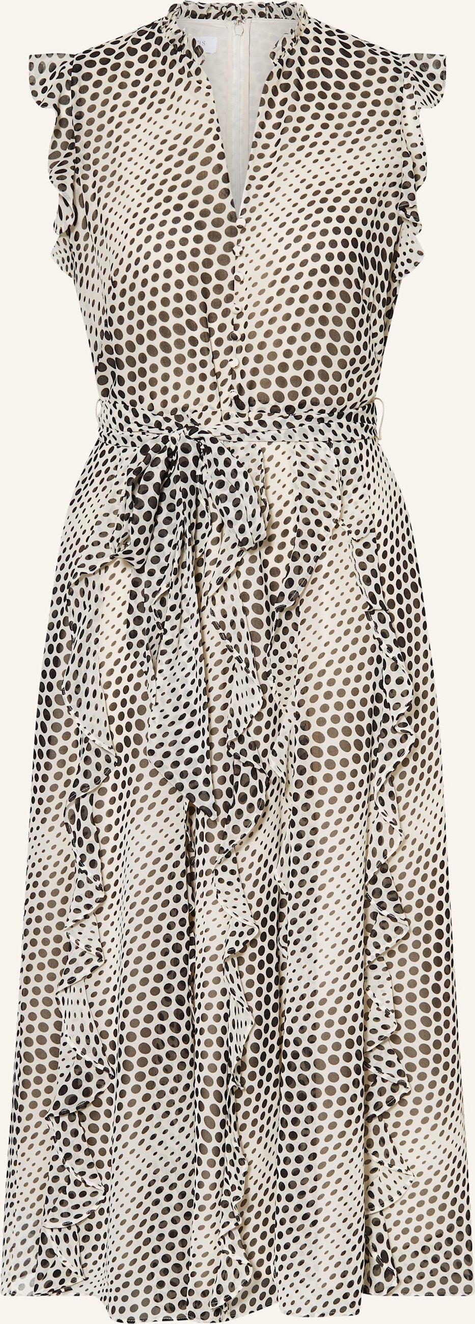 Hobbs Kleid Nina Mit Volants beige