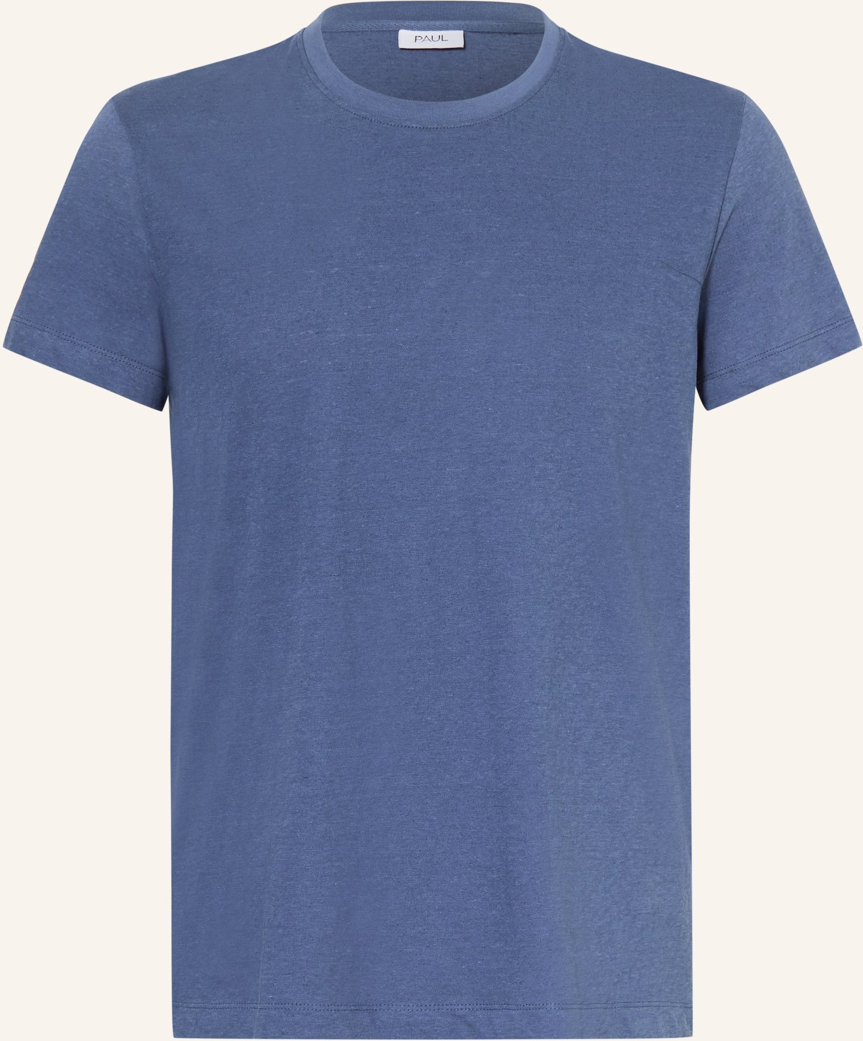 Paul T-Shirt Mit Leinen blau