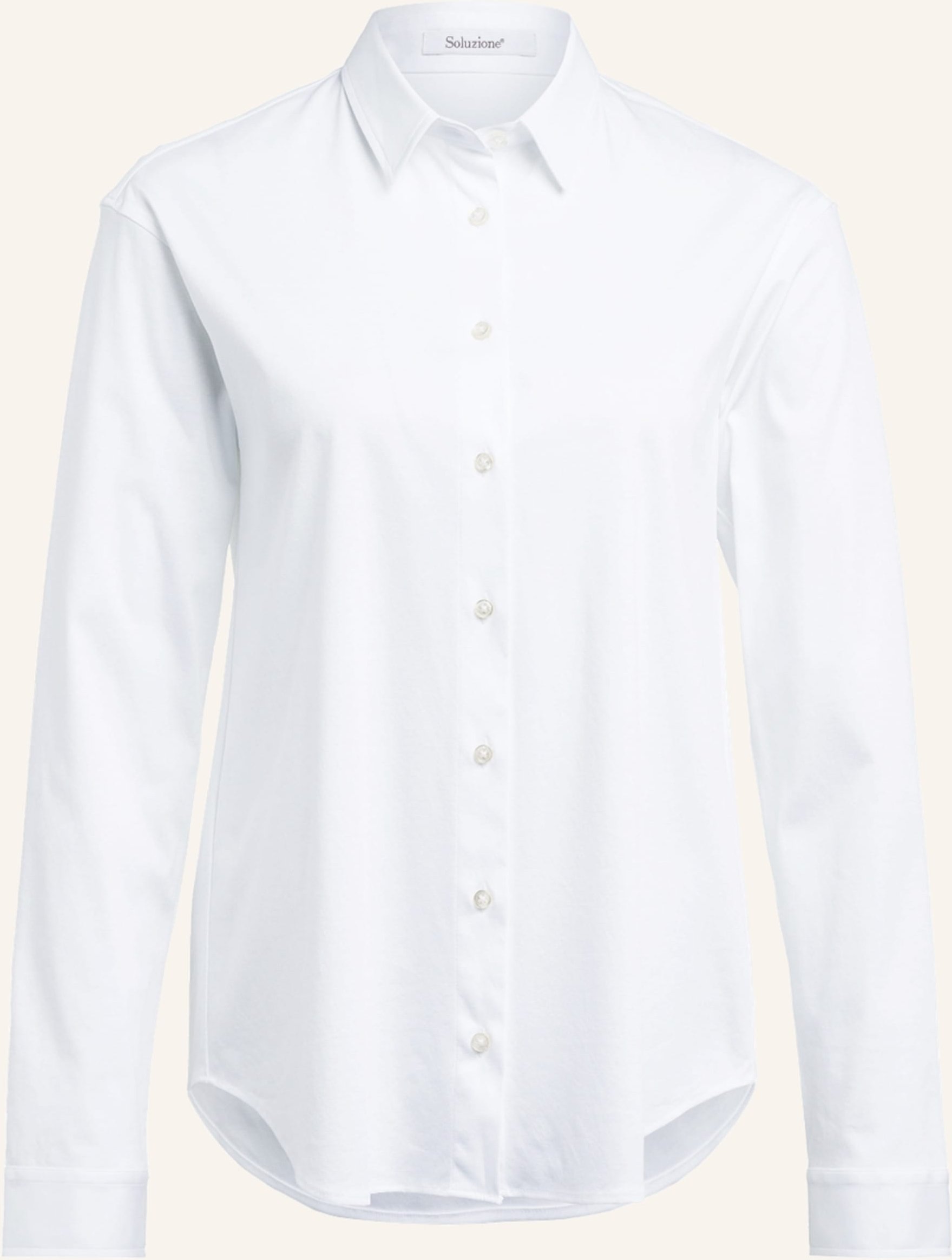 Soluzione Hemdbluse Aus Jersey weiss