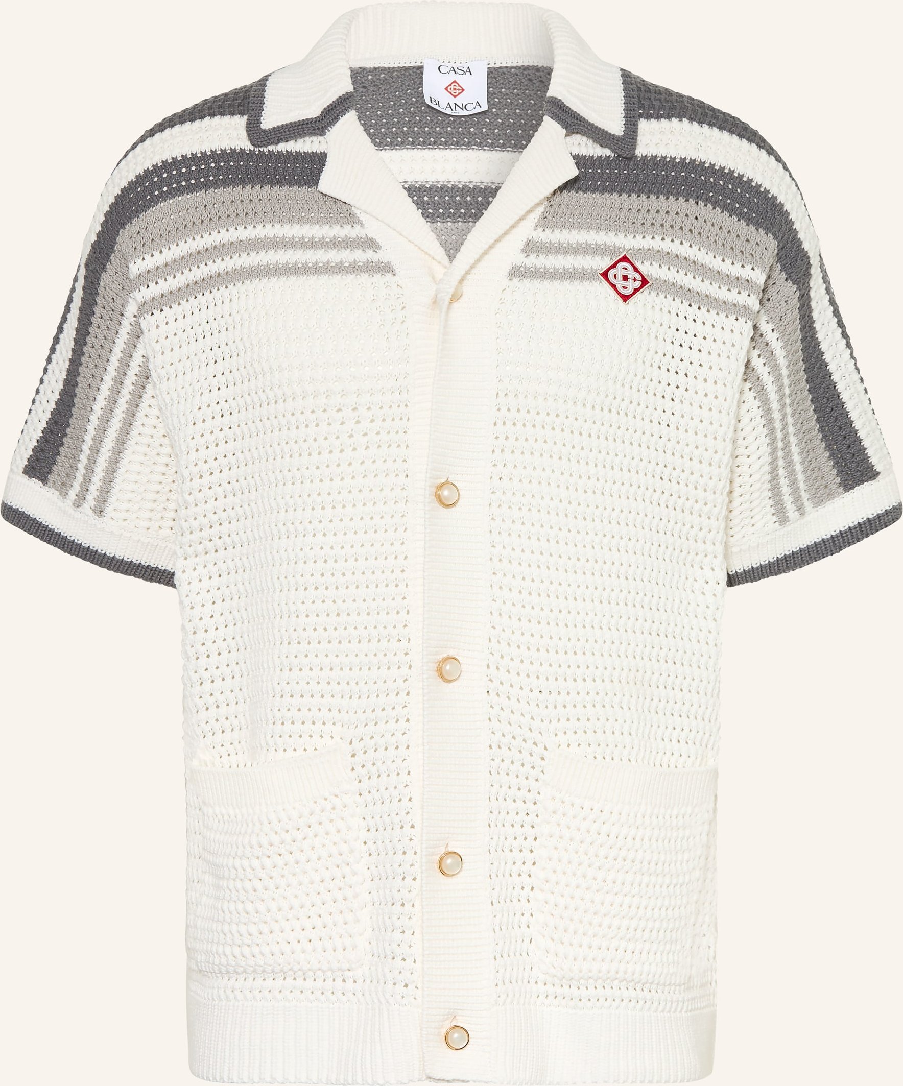 Casablanca Strickhemd Comfort Fit grau