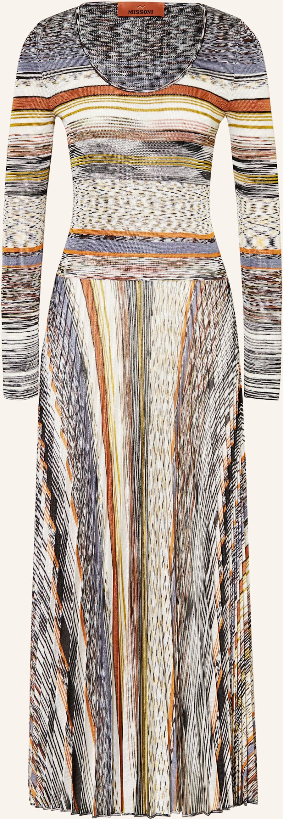 Missoni Kleid Mit Plissees braun