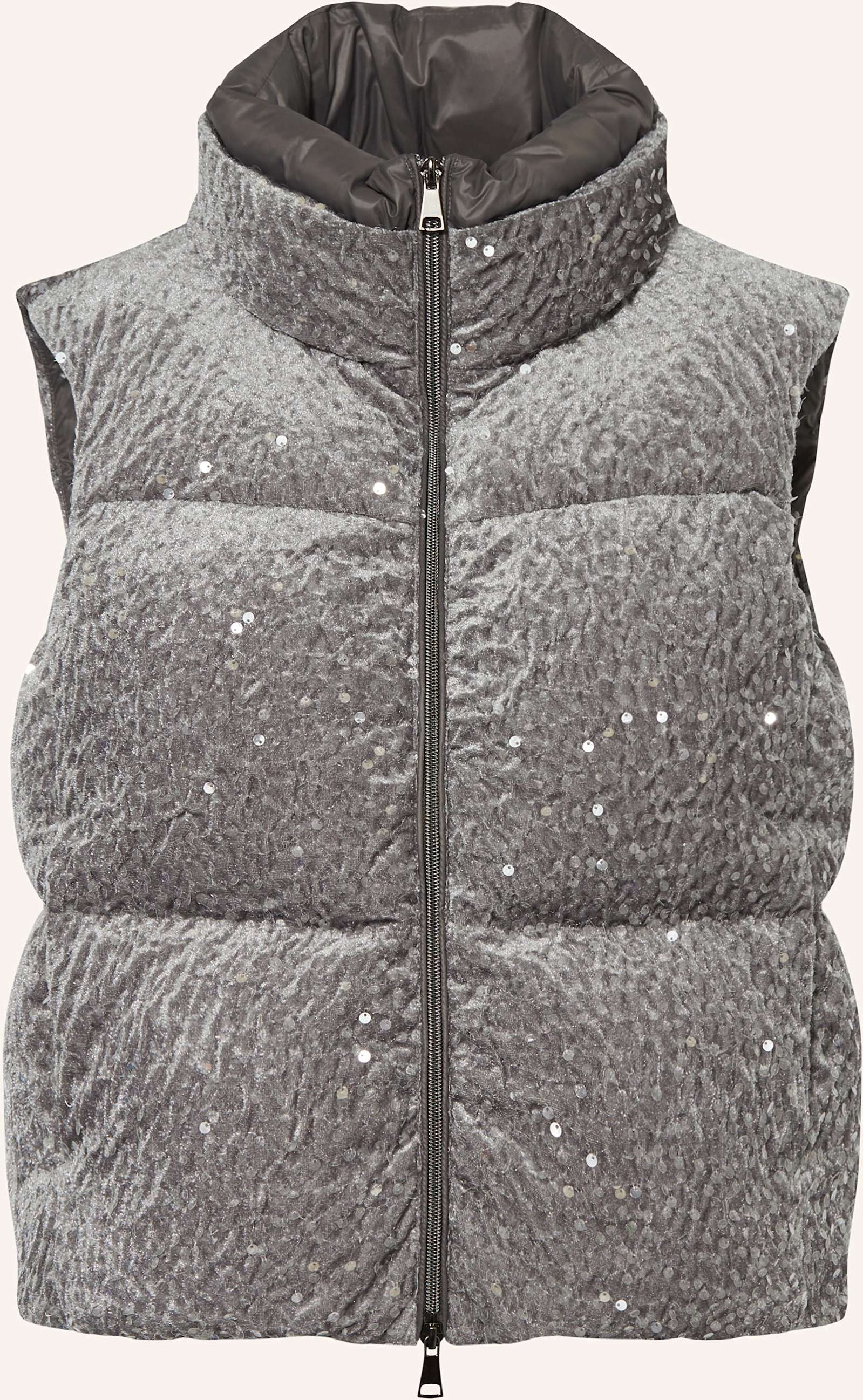 Luisa Cerano Daunenweste Mit Pailletten grau