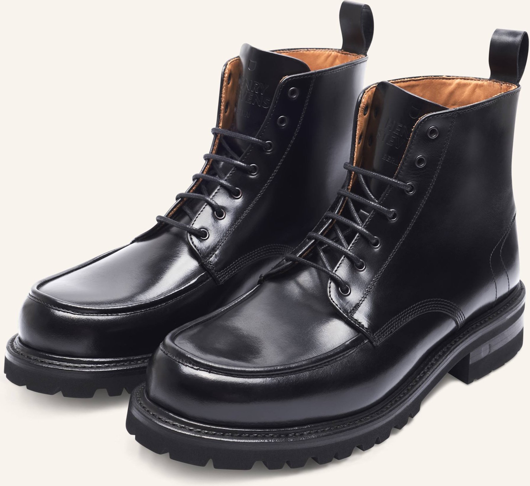 Henry Stevens Schnürboots Harry nb5 schwarz