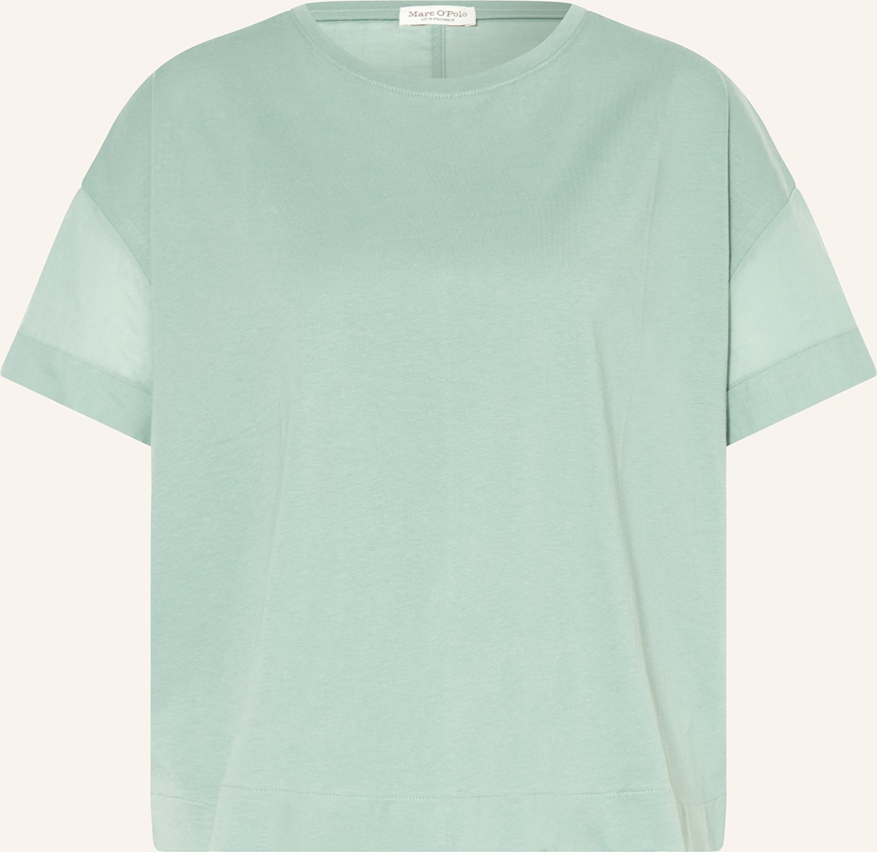 Marc O'polo T-Shirt Im Materialmix gruen