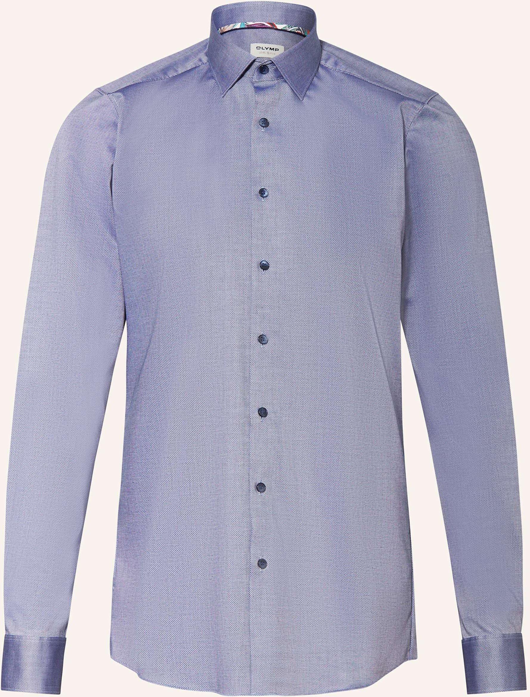 Olymp Hemd Level Five Body Fit Mit Extra Langem Arm blau