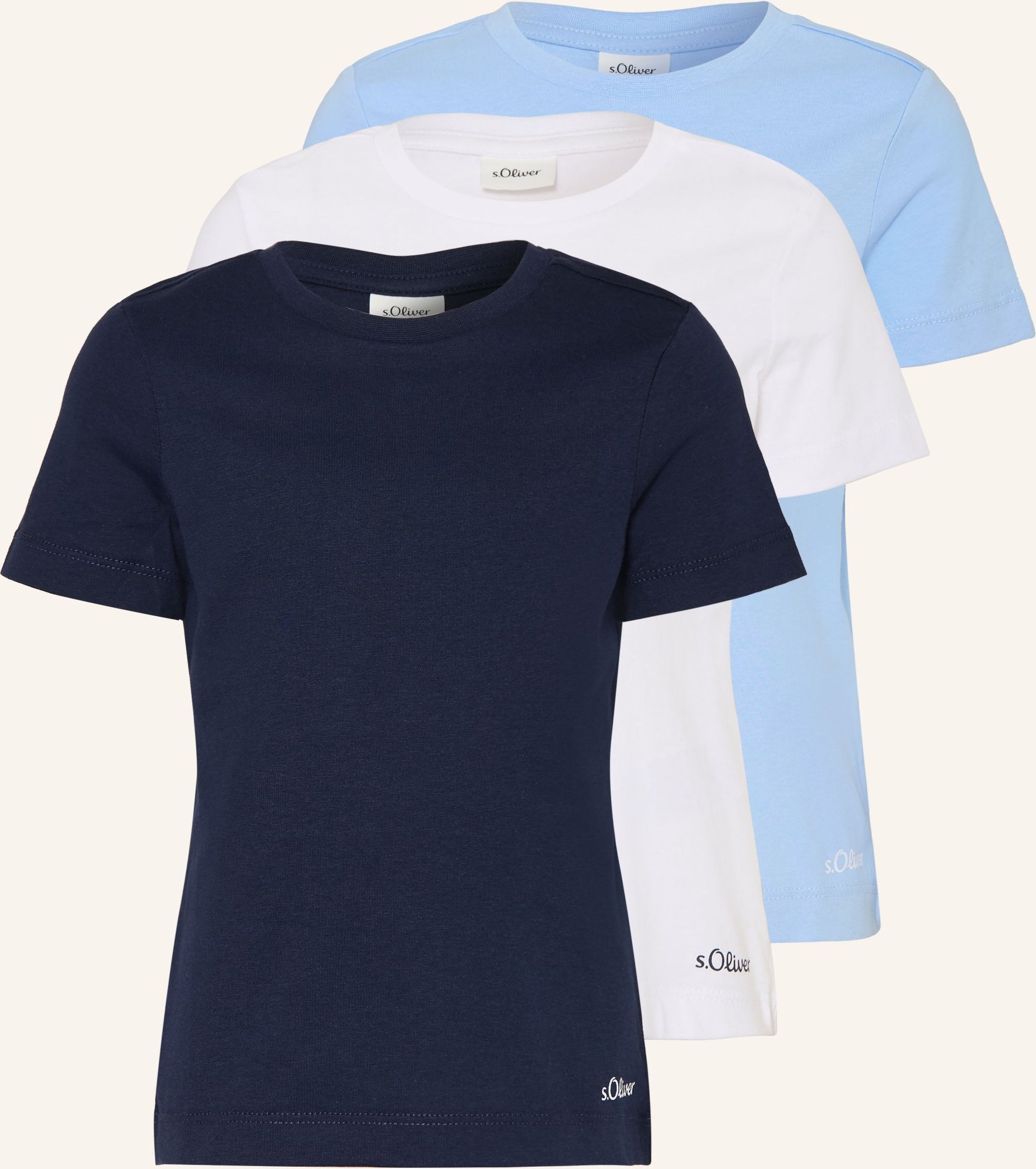 S.Oliver Red 3er-Pack T-Shirts blau