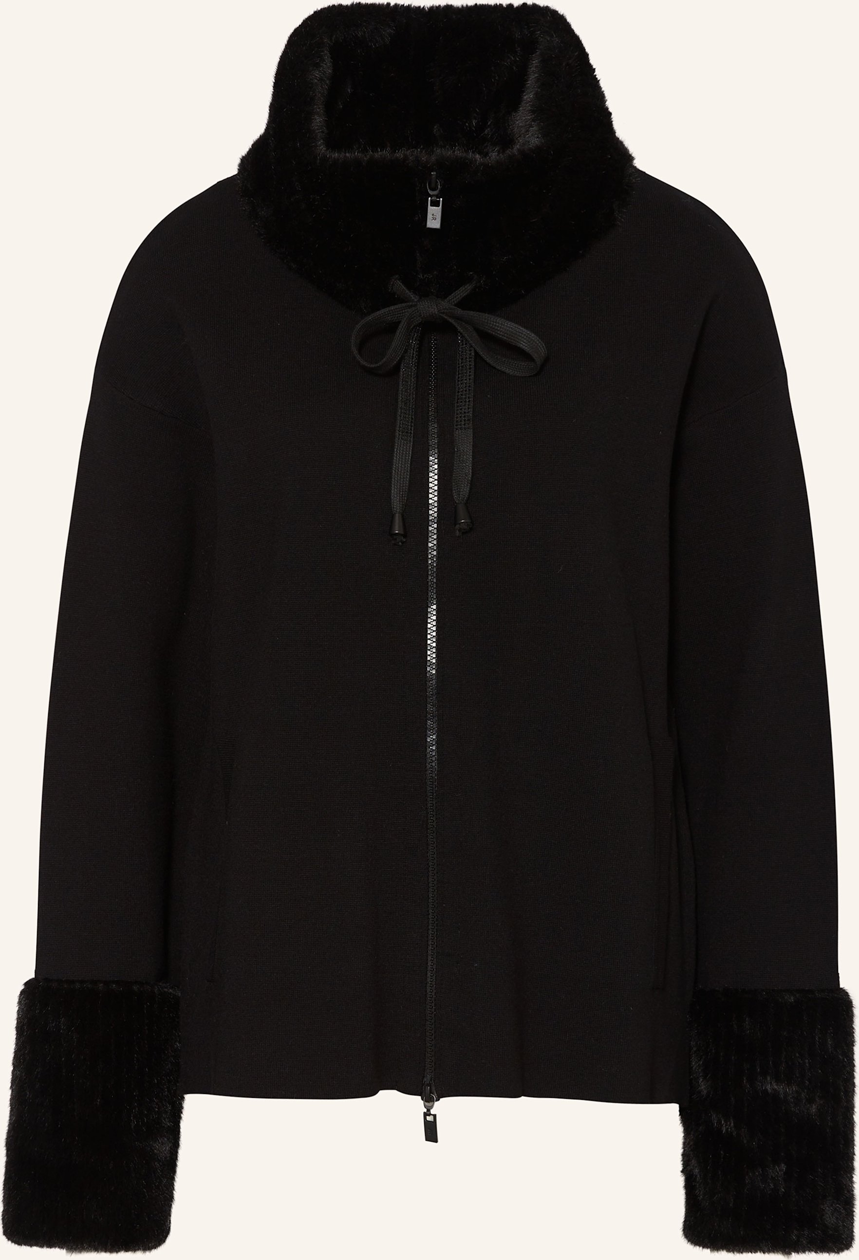 Thumbnail - Joseph Ribkoff Strickjacke Mit Kunstfell schwarz