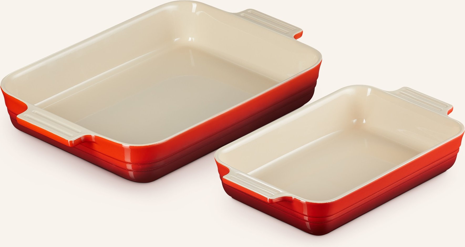 Le Creuset 2er-Set Auflaufformen rot