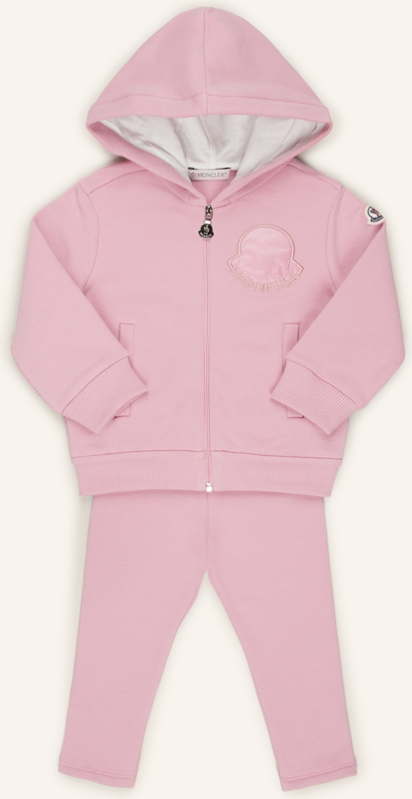 Moncler Enfant Set: Sweatjacke Und Leggings pink