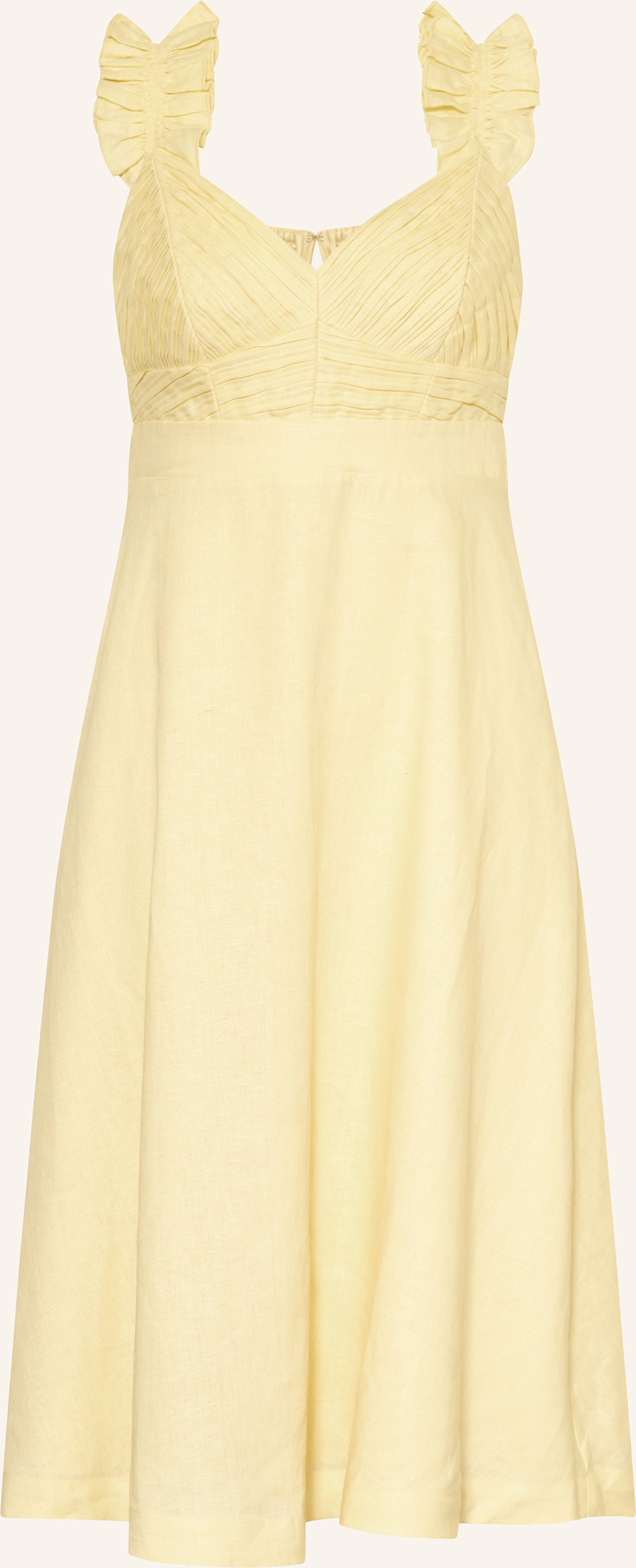 Phase Eight Leinenkleid Hannah Mit Rüschen gelb