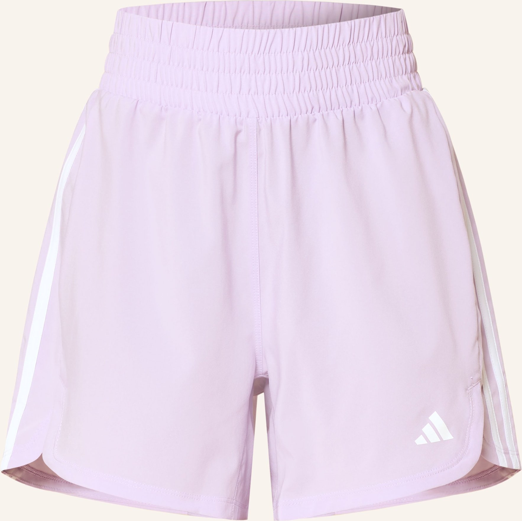 Adidas Trainingsshorts Pacer Training 3-Stripes Woven High Rise lila