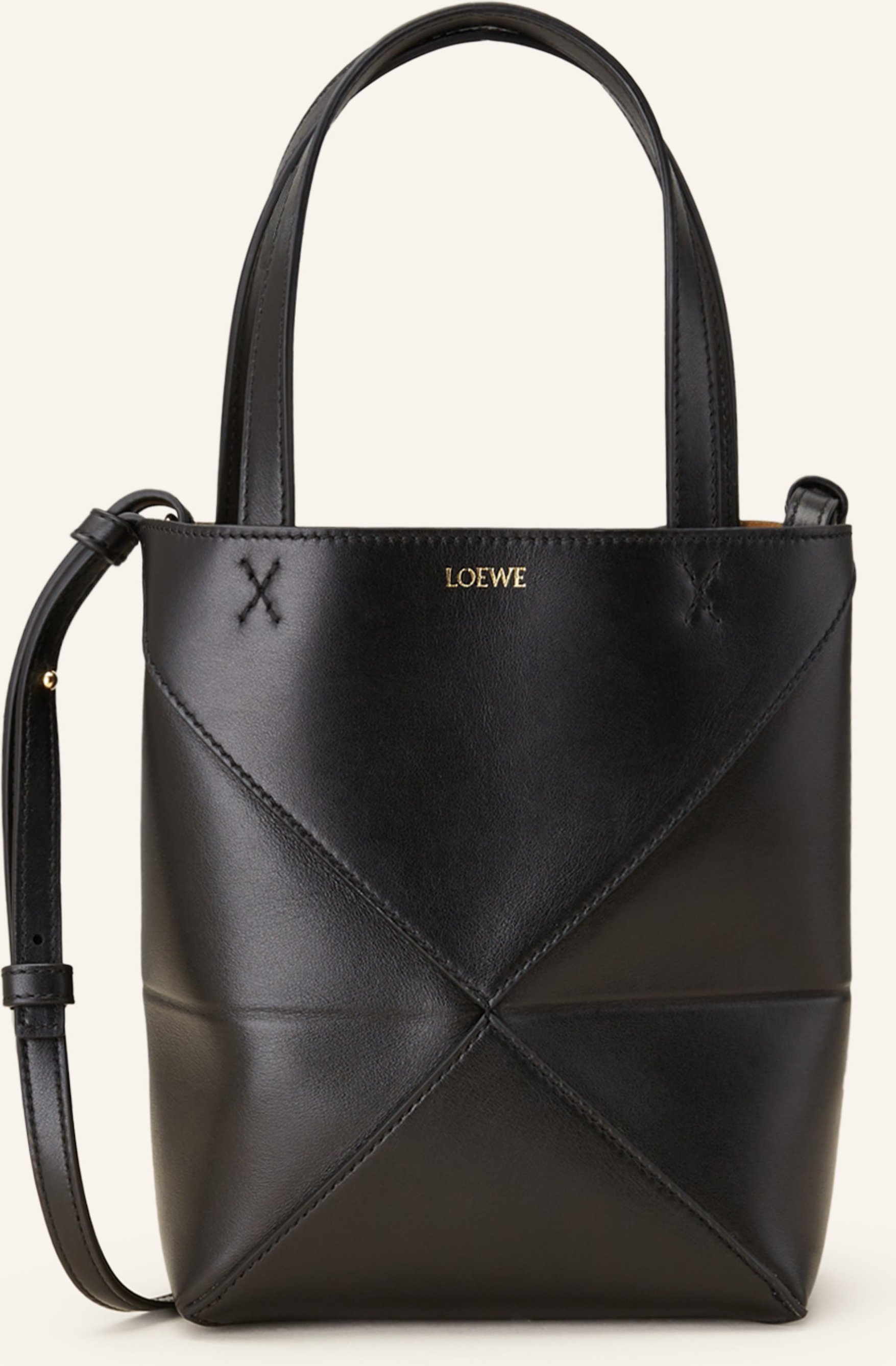 Loewe Handtasche Puzzle Tote Mini schwarz