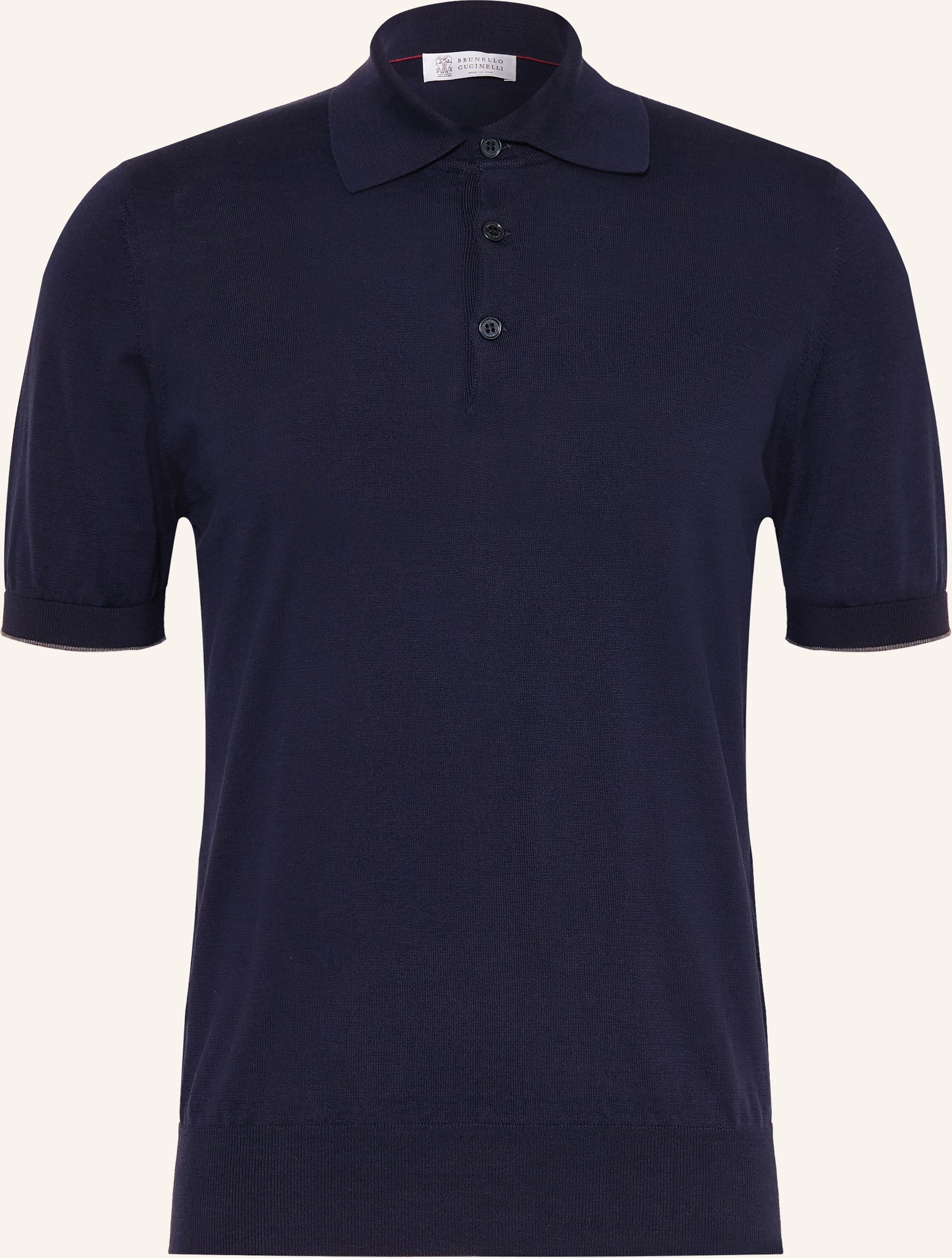 Brunello Cucinelli Jersey-Poloshirt blau