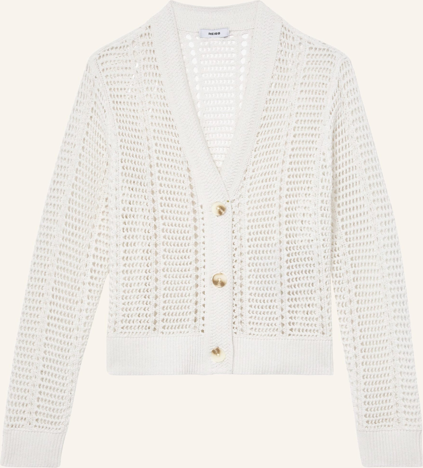 Reiss Strickjacke Star weiss