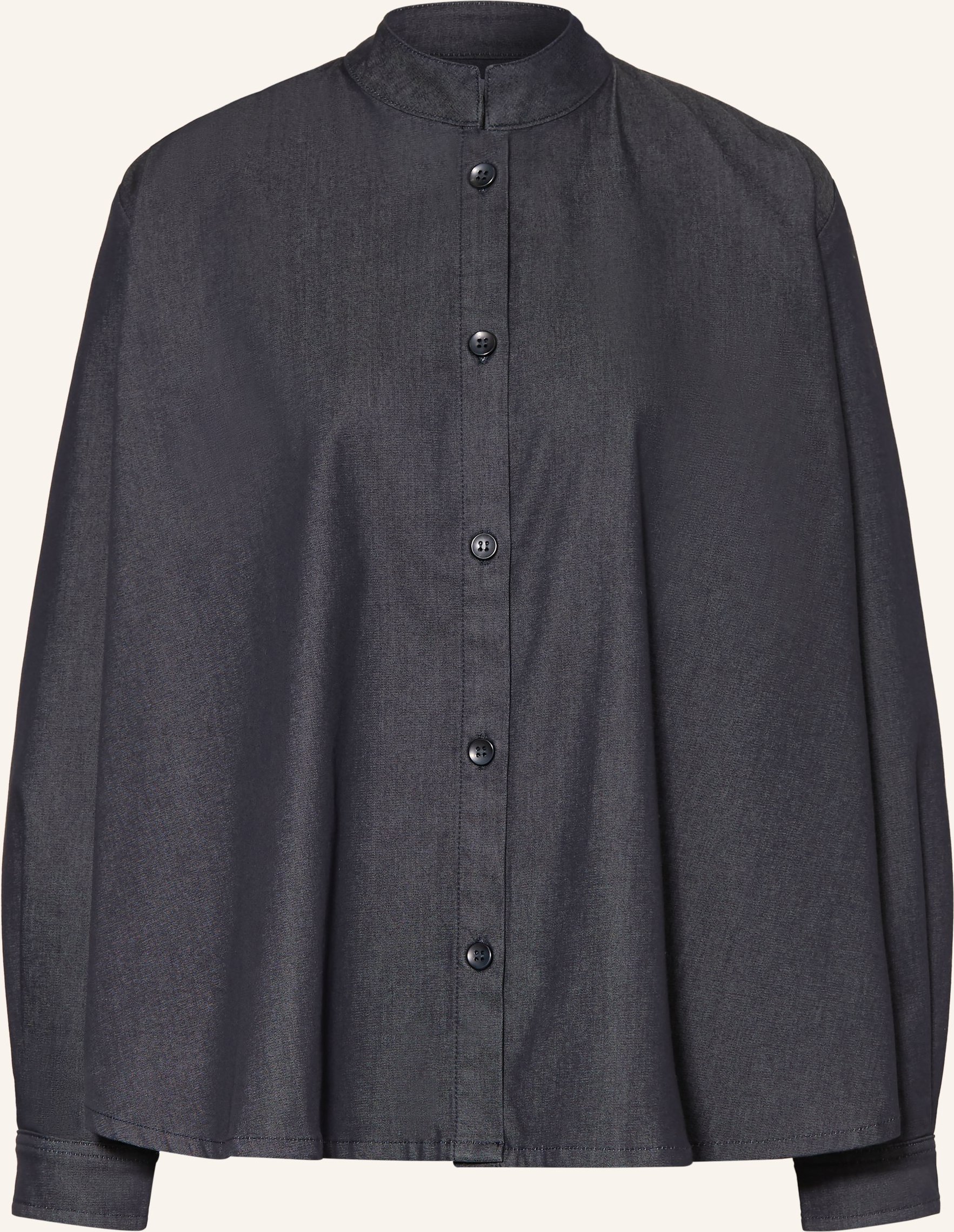 Mrs & Hugs Bluse In Jeansoptik blau