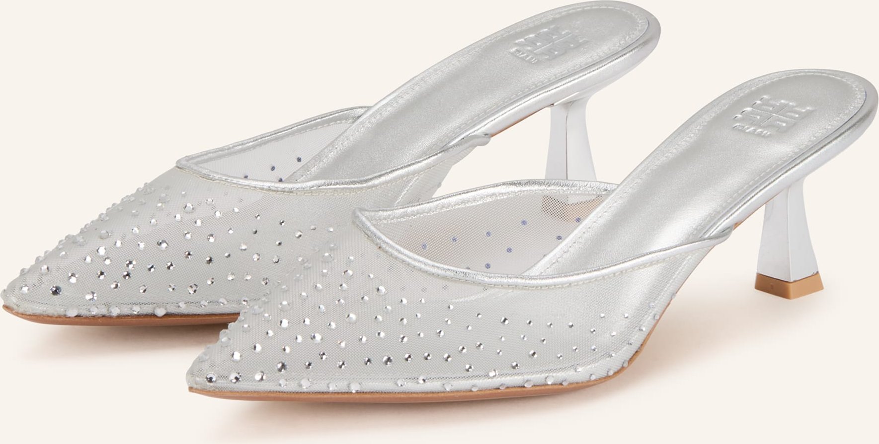 Riani Mules Mit Schmucksteinen silber