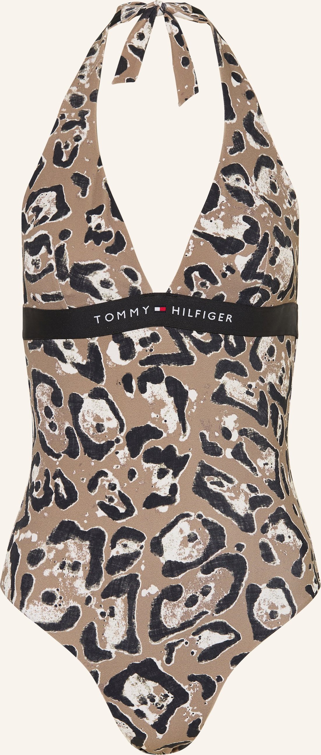 Tommy Hilfiger Neckholder-Badeanzug beige