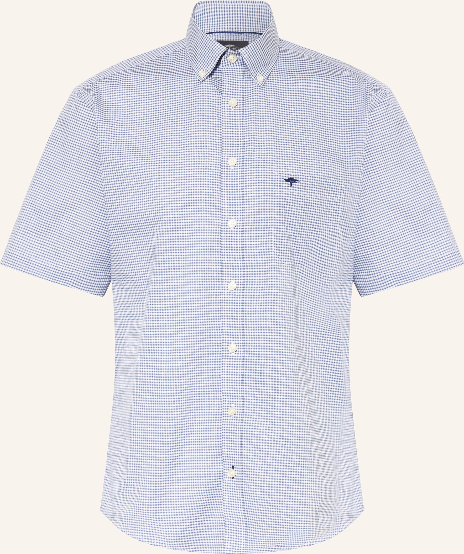 Fynch-Hatton Kurzarm-Hemd Regular Fit blau