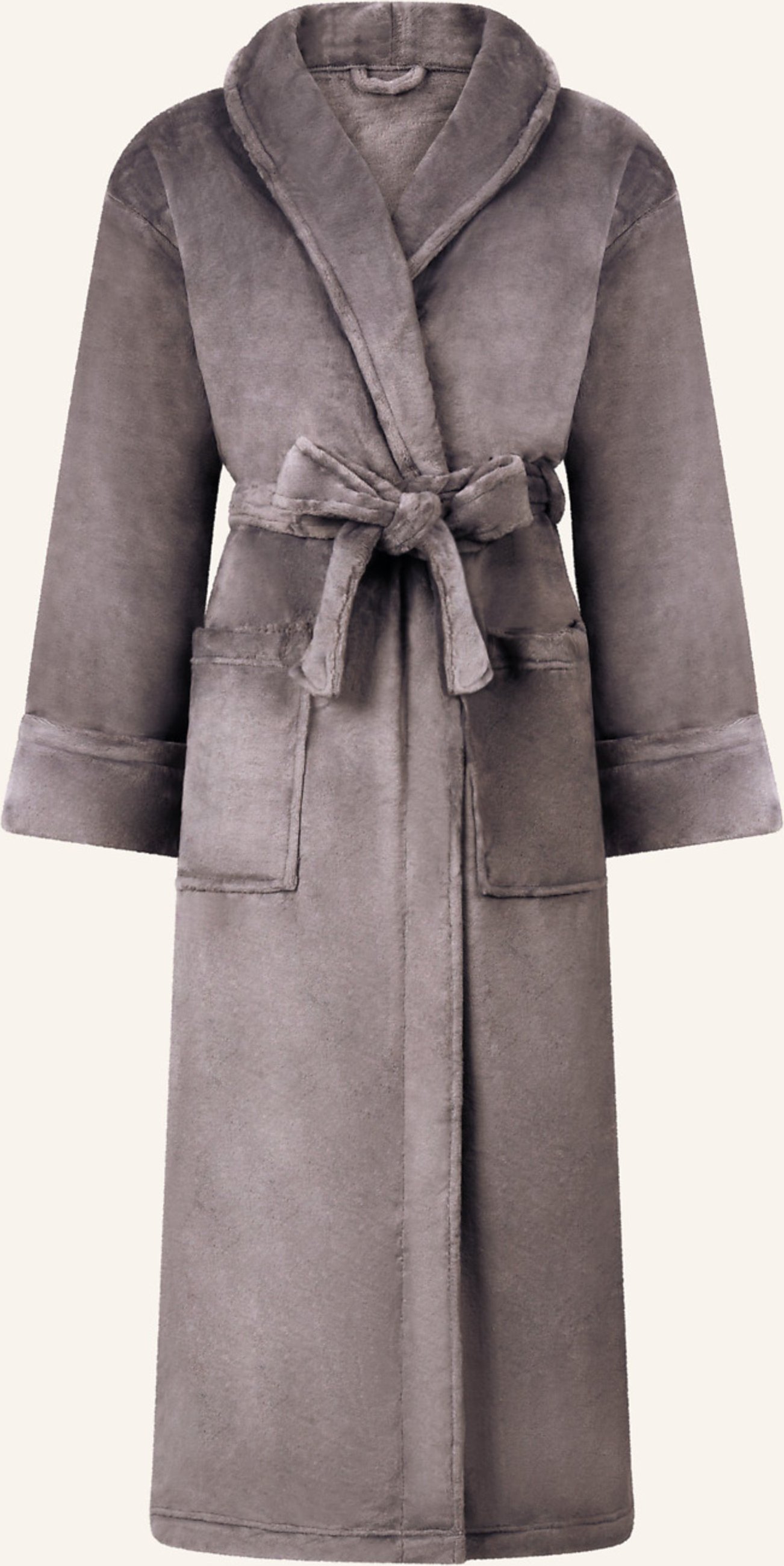 Hunkemöller Bademantel Soft Fleece grau