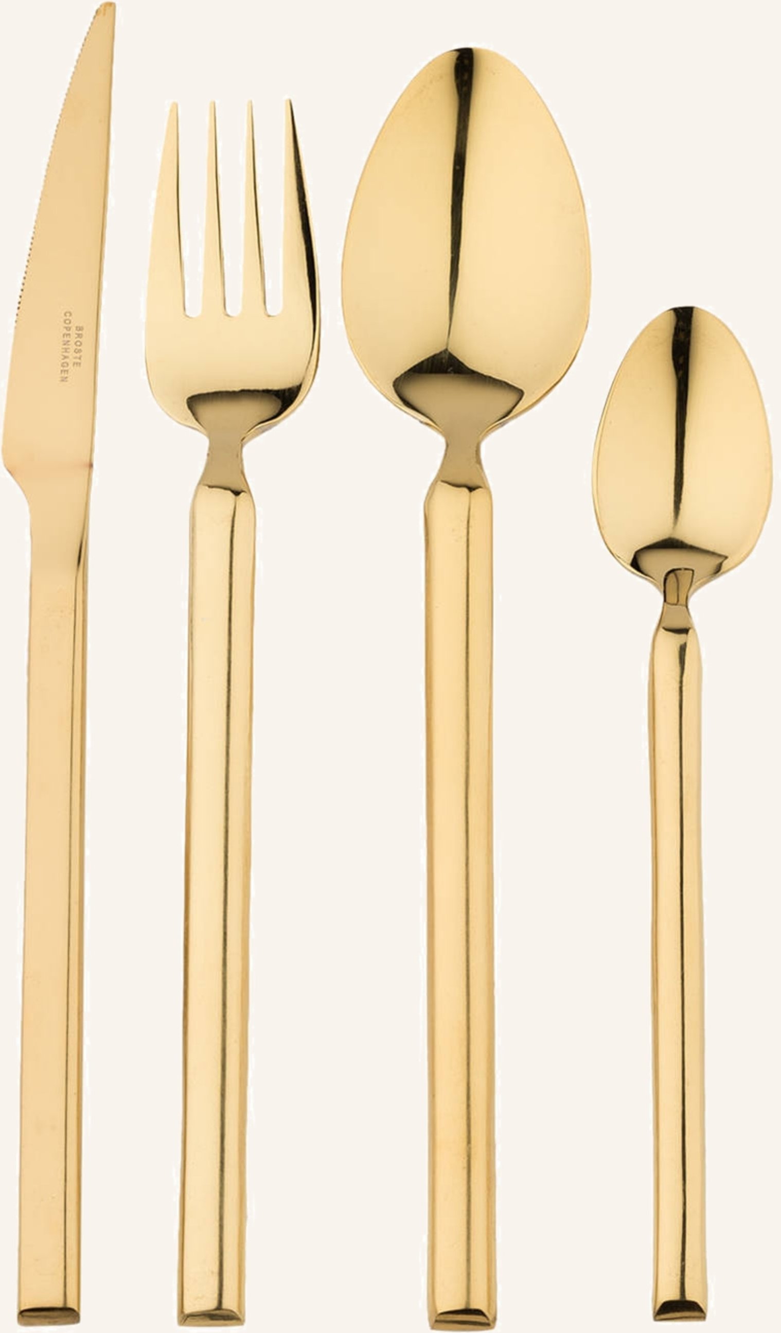 Broste Copenhagen 4-Tlg. Besteck-Set Tvis gold