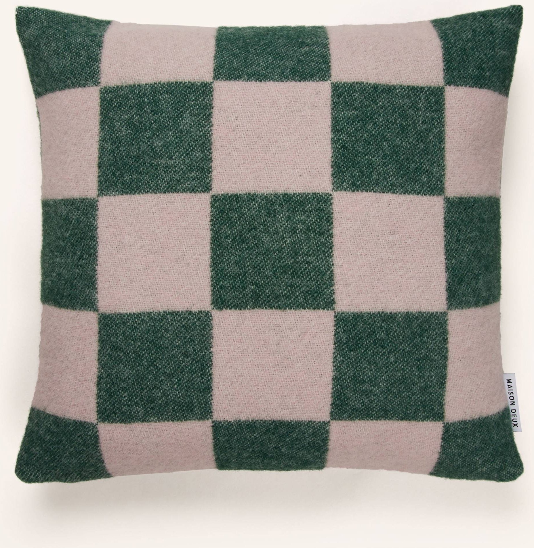 Maison Deux Dekokissenhülle Checkerboard gruen