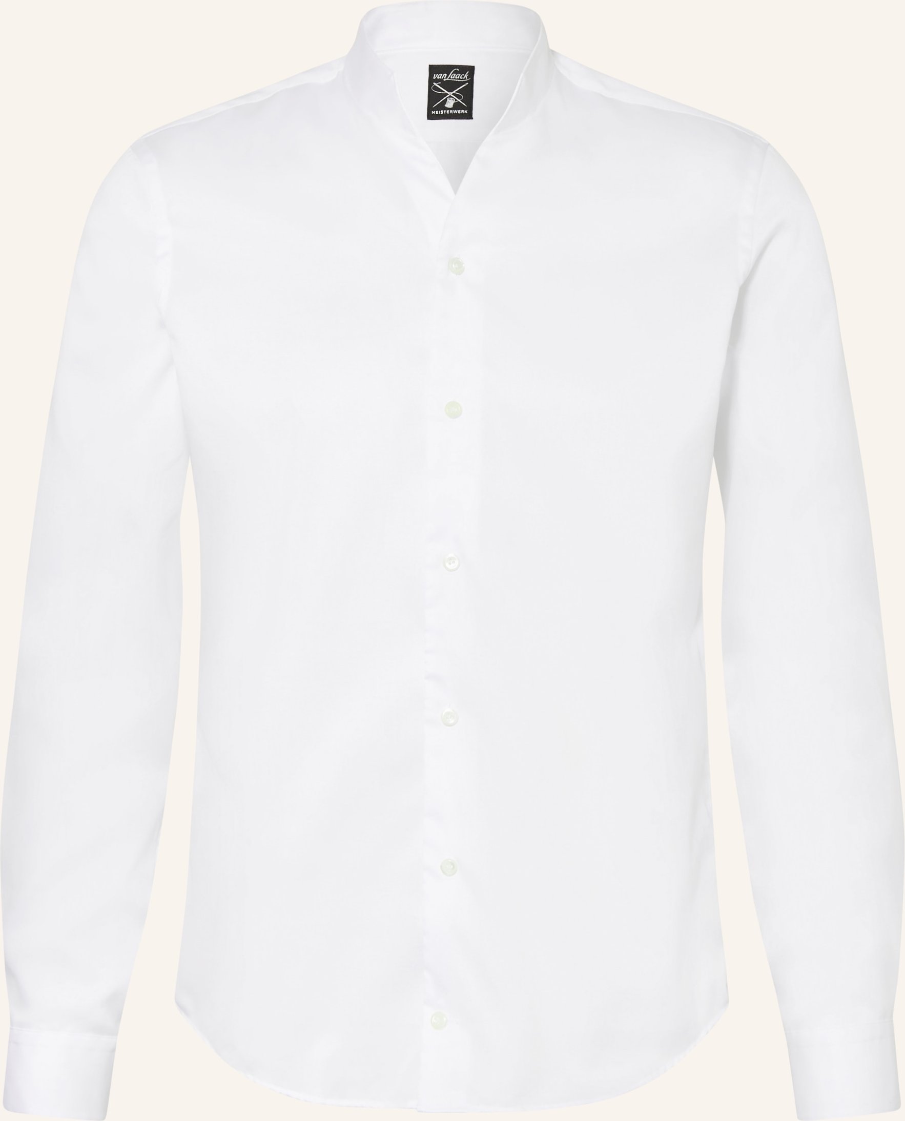 Van Laack Hemd Vl-Rudo-N Slim Fit Mit Stehkragen weiss