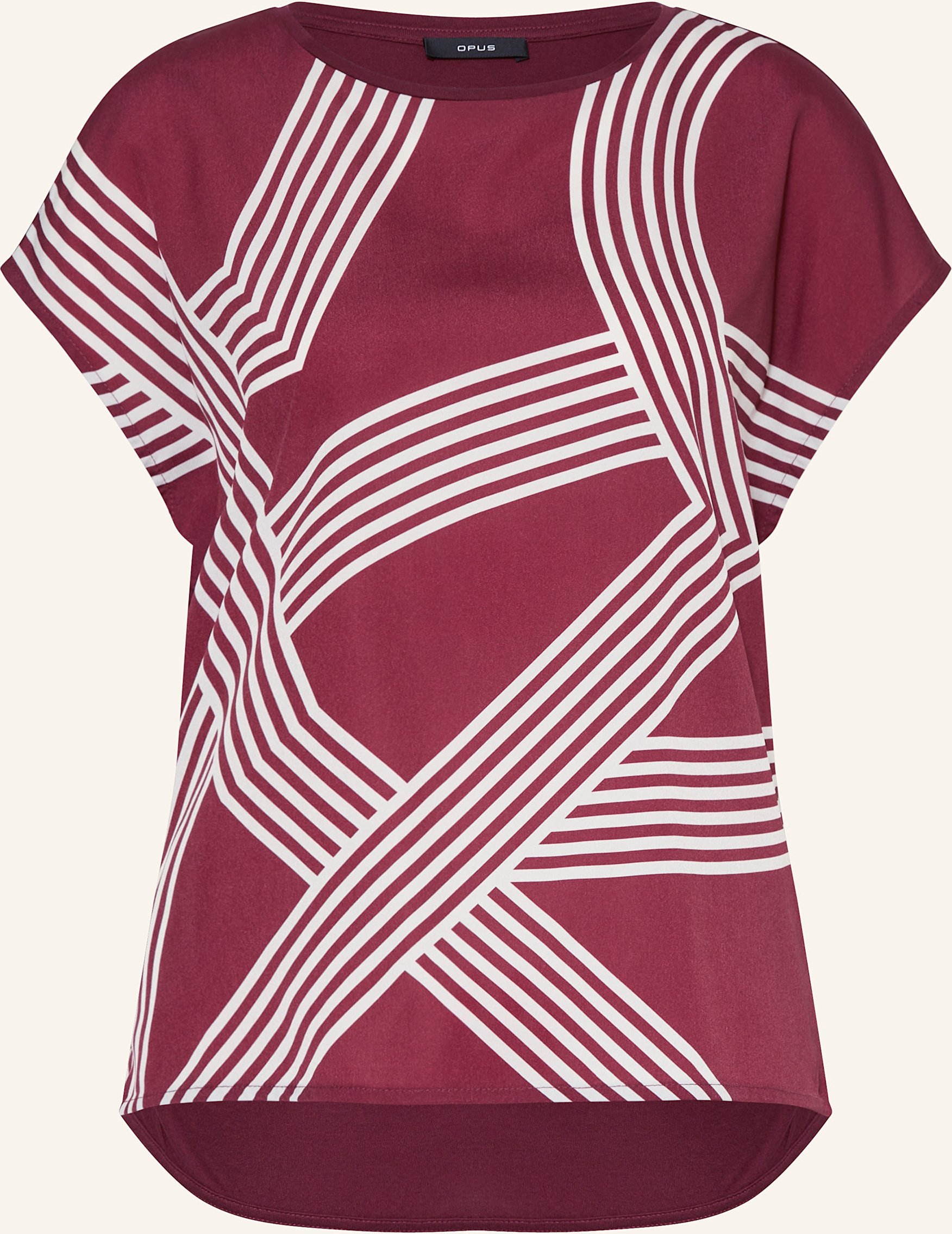 Opus T-Shirt Sabethi Im Materialmix lila