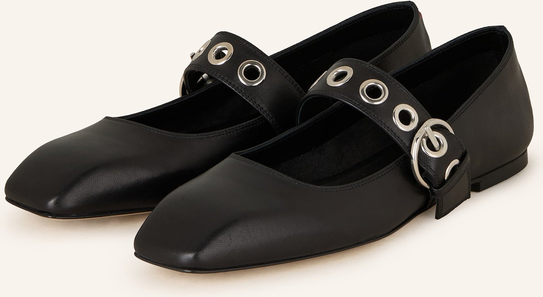 Thumbnail - Aeyde Mary-Jane-Ballerinas Uma schwarz