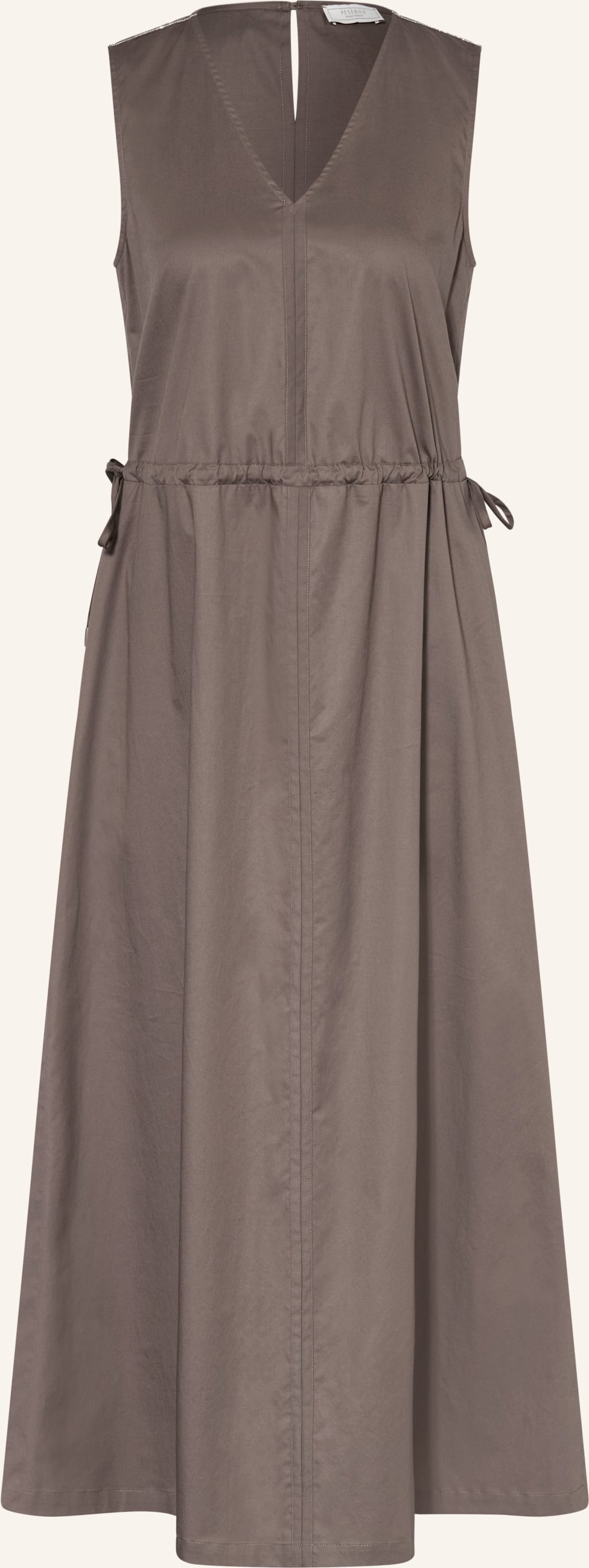 Peserico Kleid Mit Schmucksteinen braun