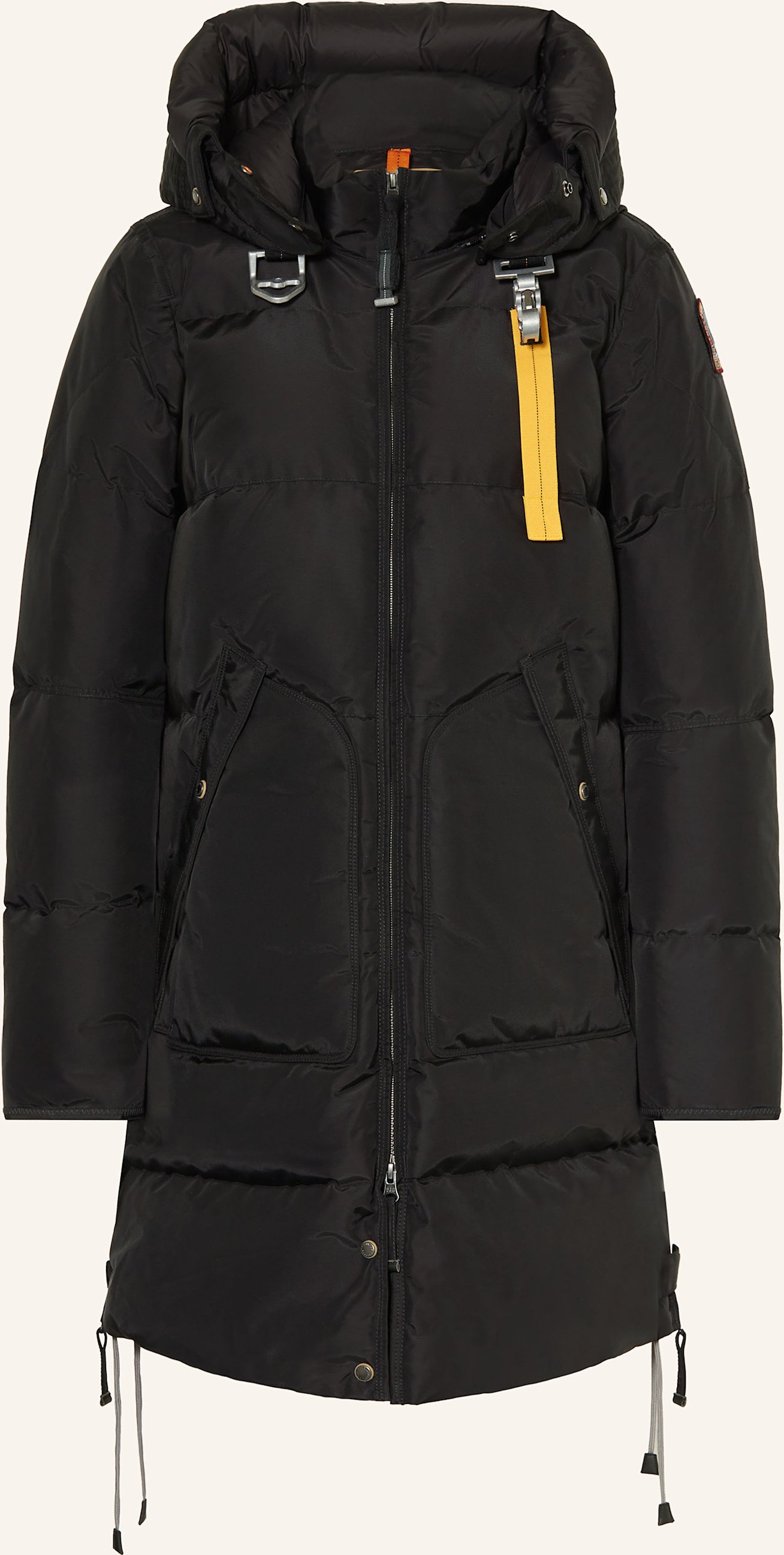 Parajumpers Daunenmantel Long Bear Mit Abnehmbarer Kapuze schwarz