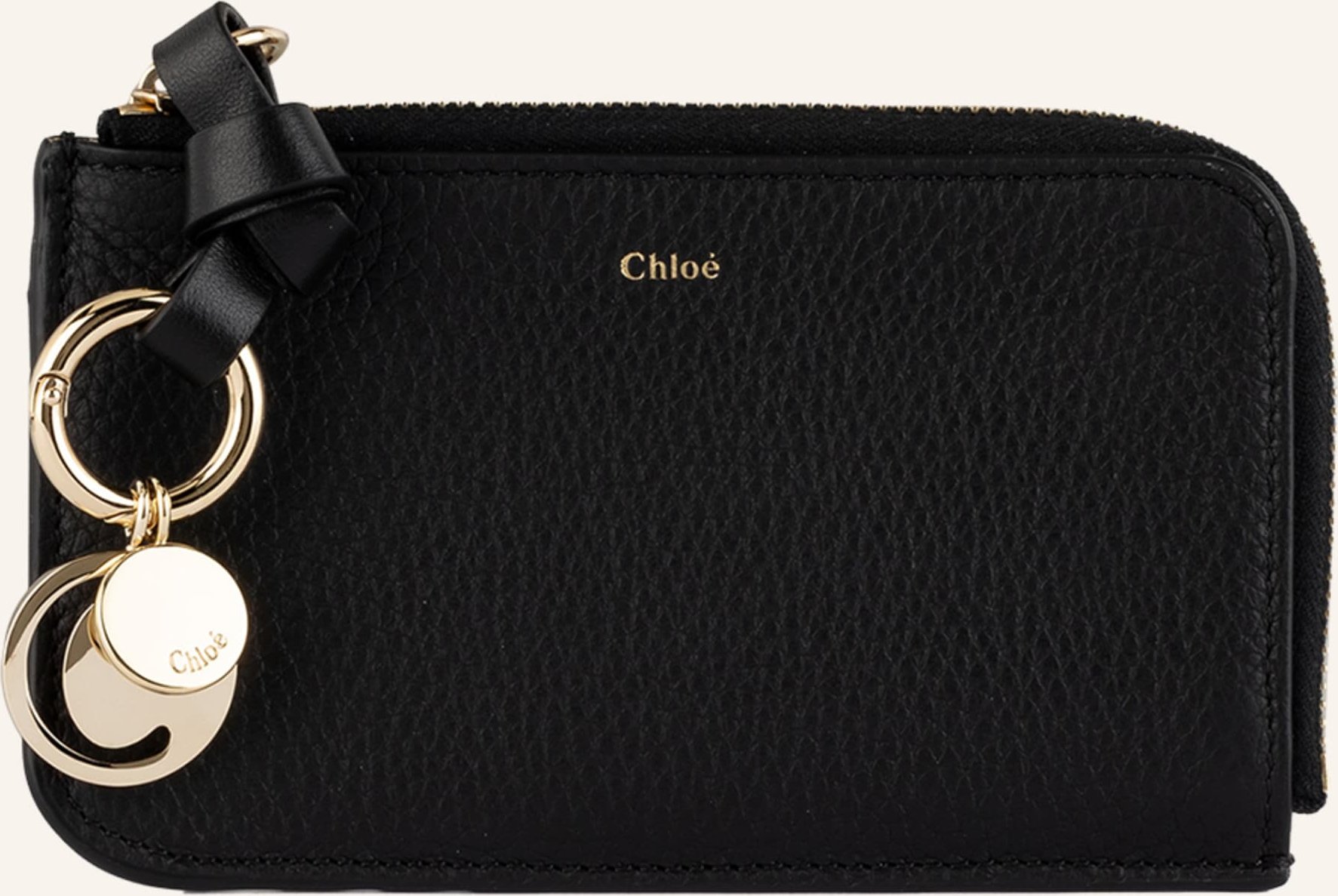 Chloé Kartenetui Alphabet Mit Münzfach schwarz