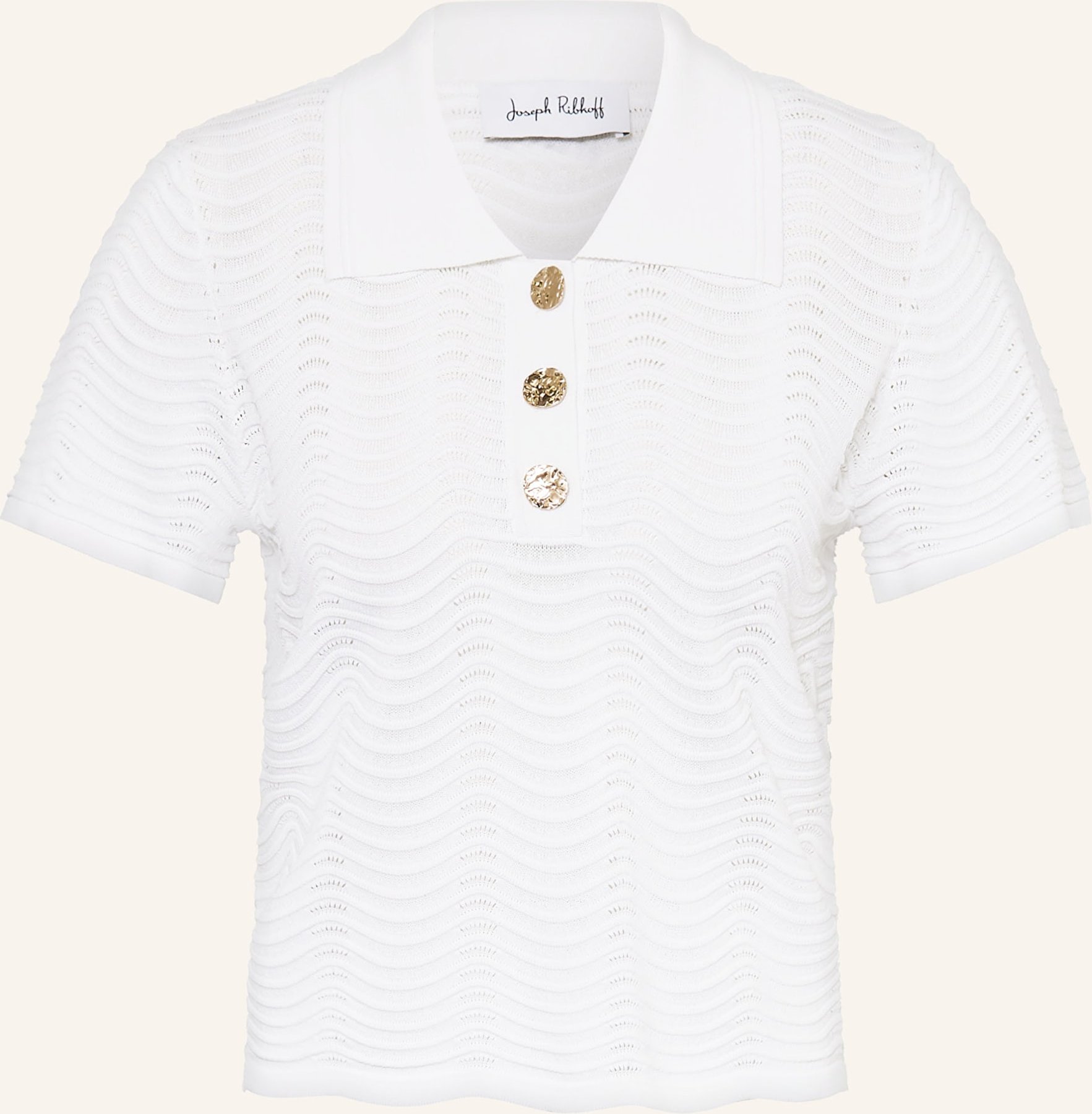 Joseph Ribkoff Strick-Poloshirt weiss