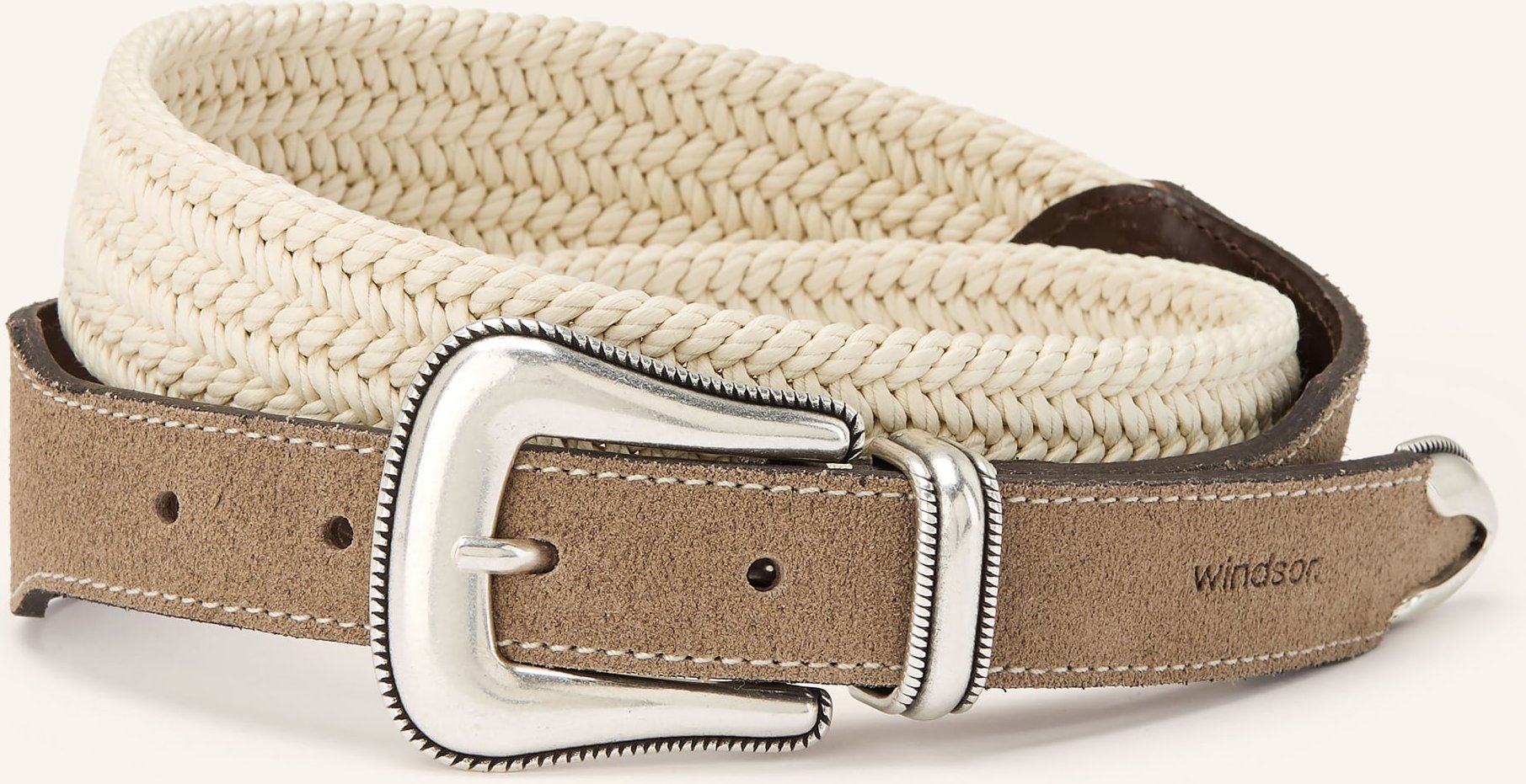 Windsor. Flechtgürtel beige