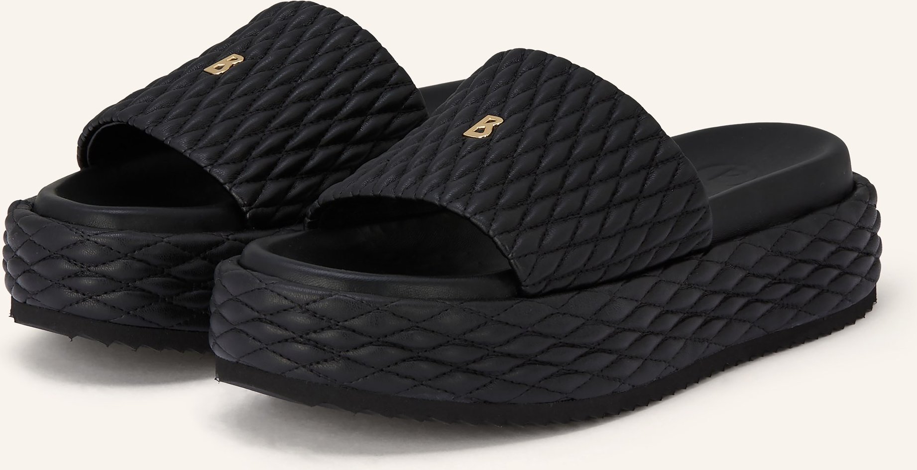 Bogner Plateau-Pantoletten Sorrento schwarz