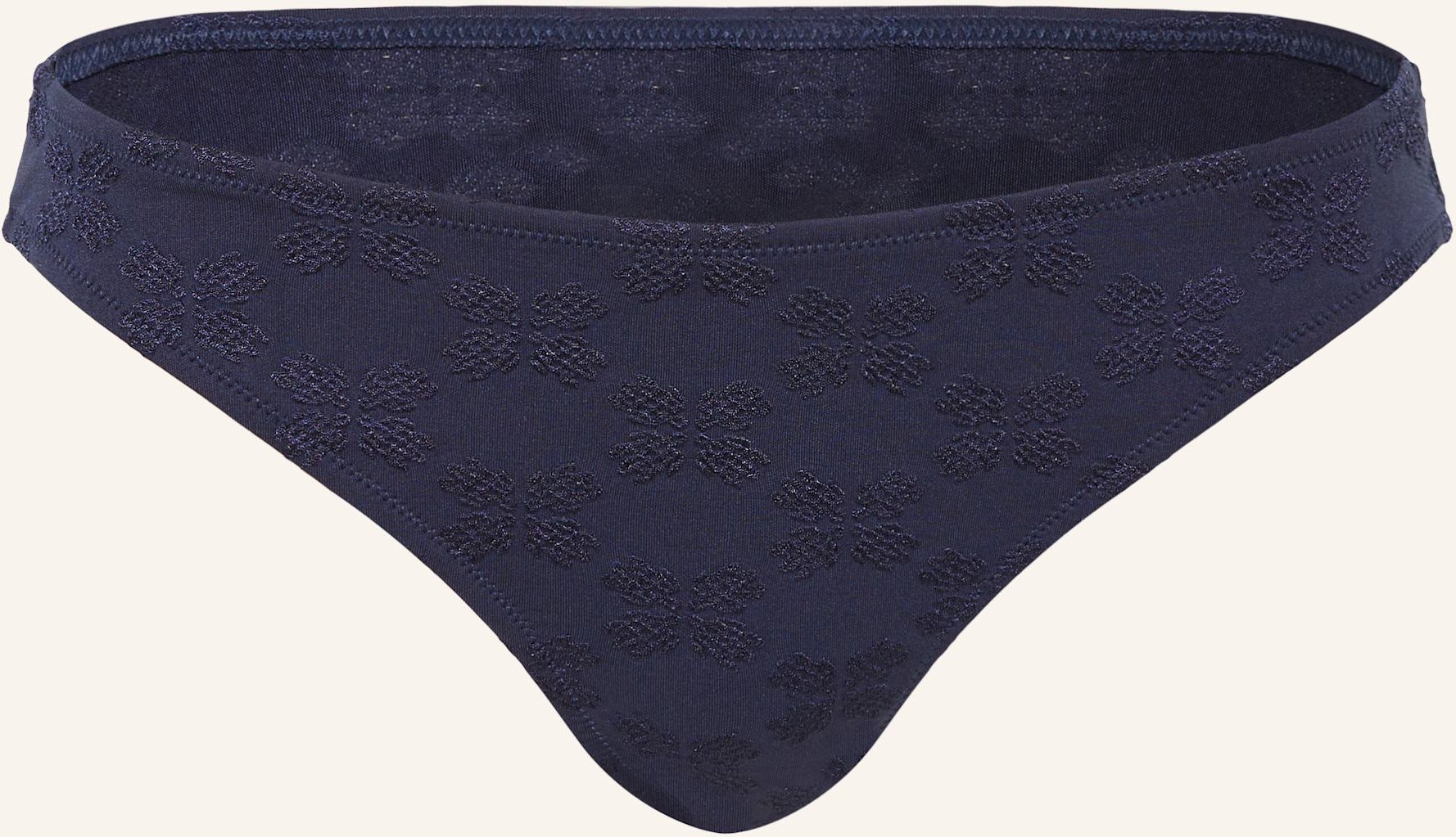Vilebrequin Basic-Bikini-Hose Jacquard Turtle Monogram Frise blau