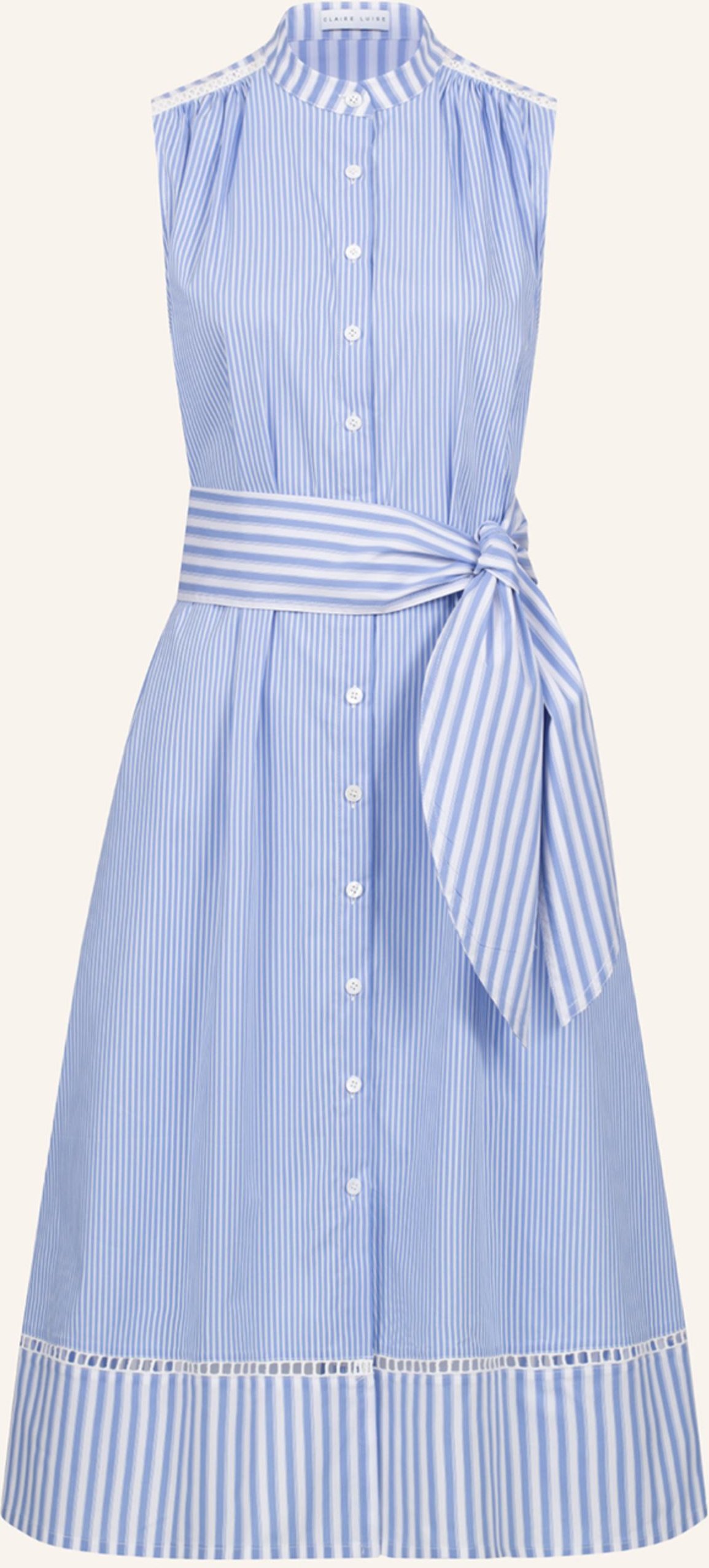 Claire Luise Hemdkleid Mit Taillenband blau