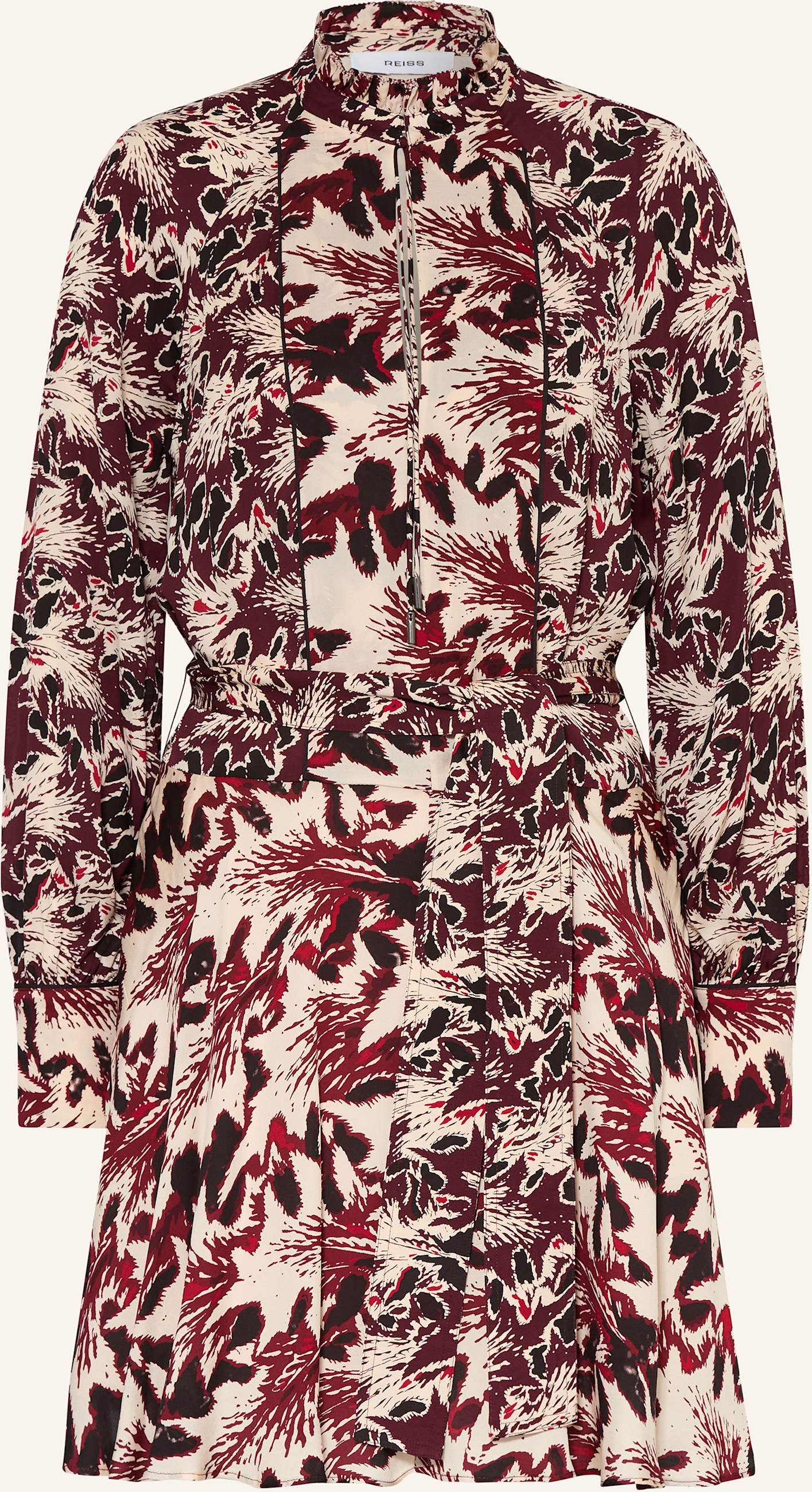 Thumbnail - Reiss Kleid Lora Mit Rüschen rot