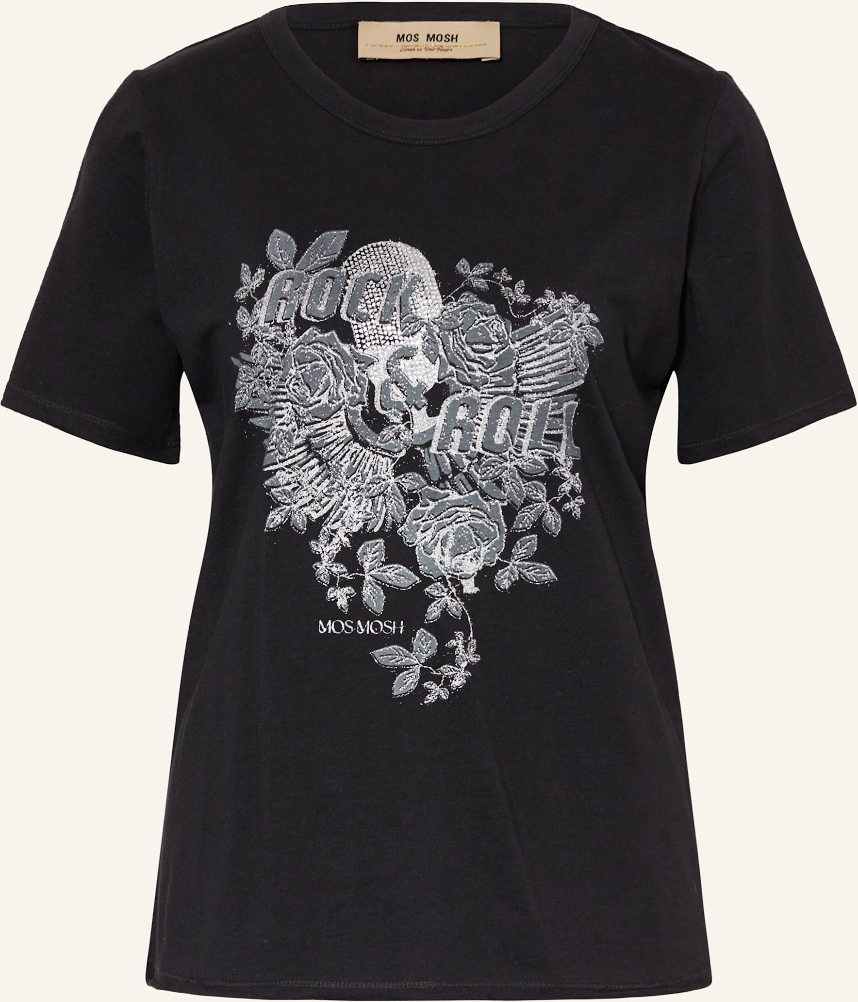 Thumbnail - Mos Mosh T-Shirt Mmfango Mit Schmucksteinen schwarz