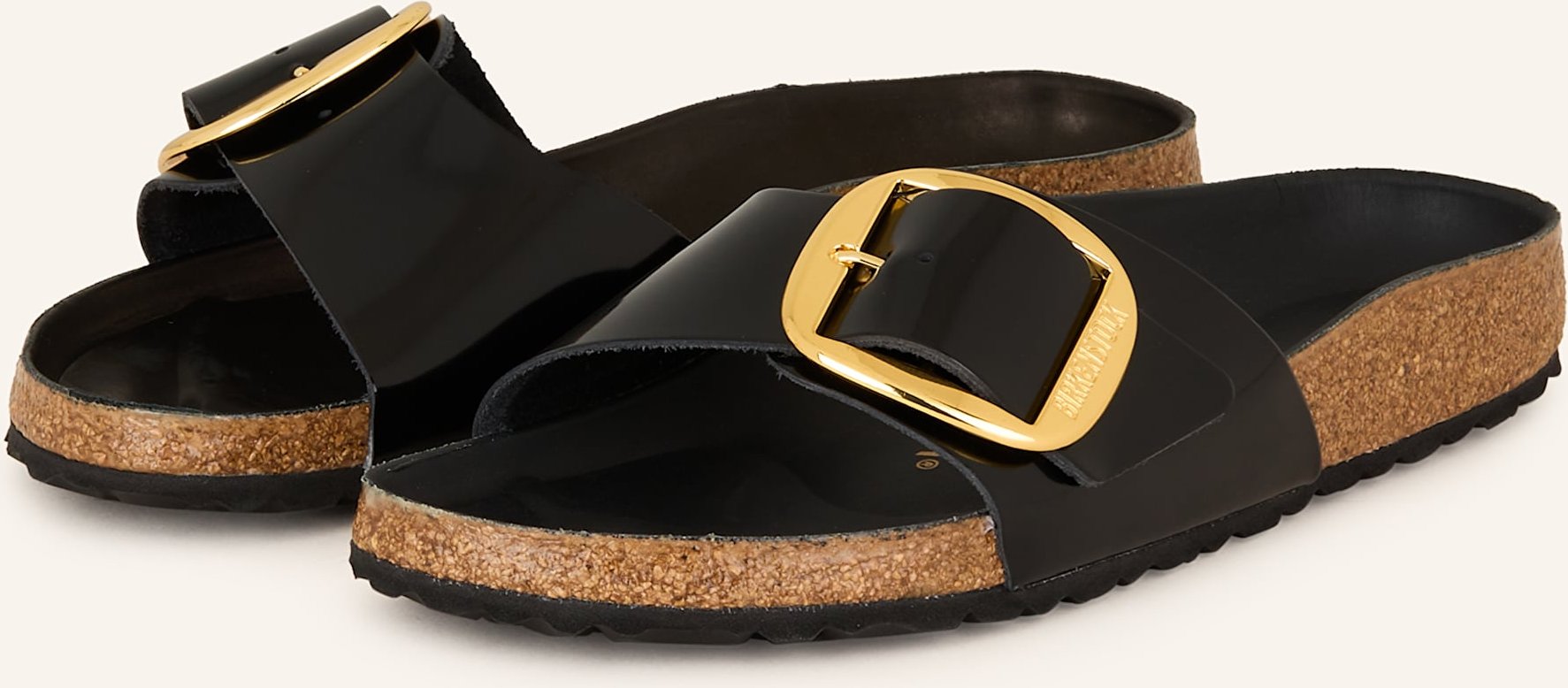 Birkenstock Pantoletten Madrid Big Buckle schwarz