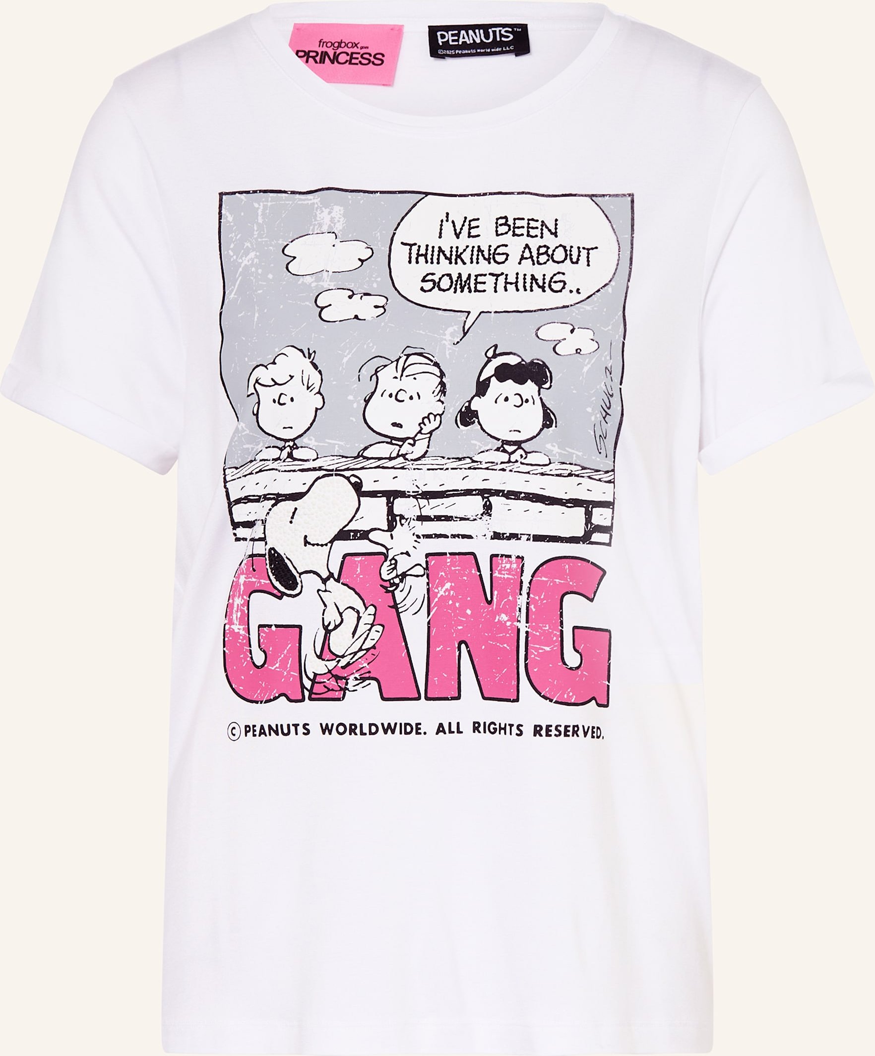 Frogbox T-Shirt Mit Schmucksteinen weiss