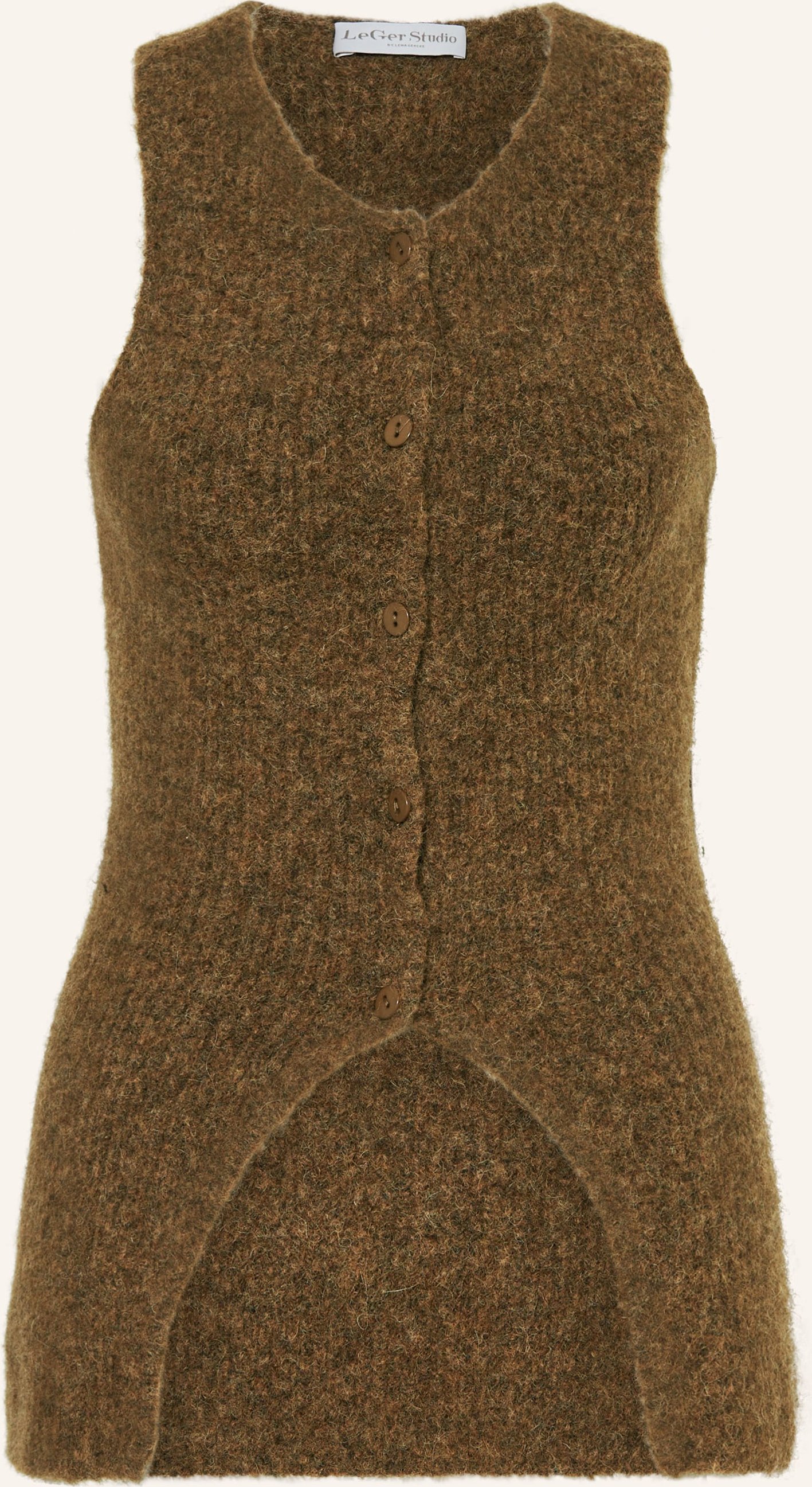 Leger Studio Strickweste Frederike Mit Alpaka braun