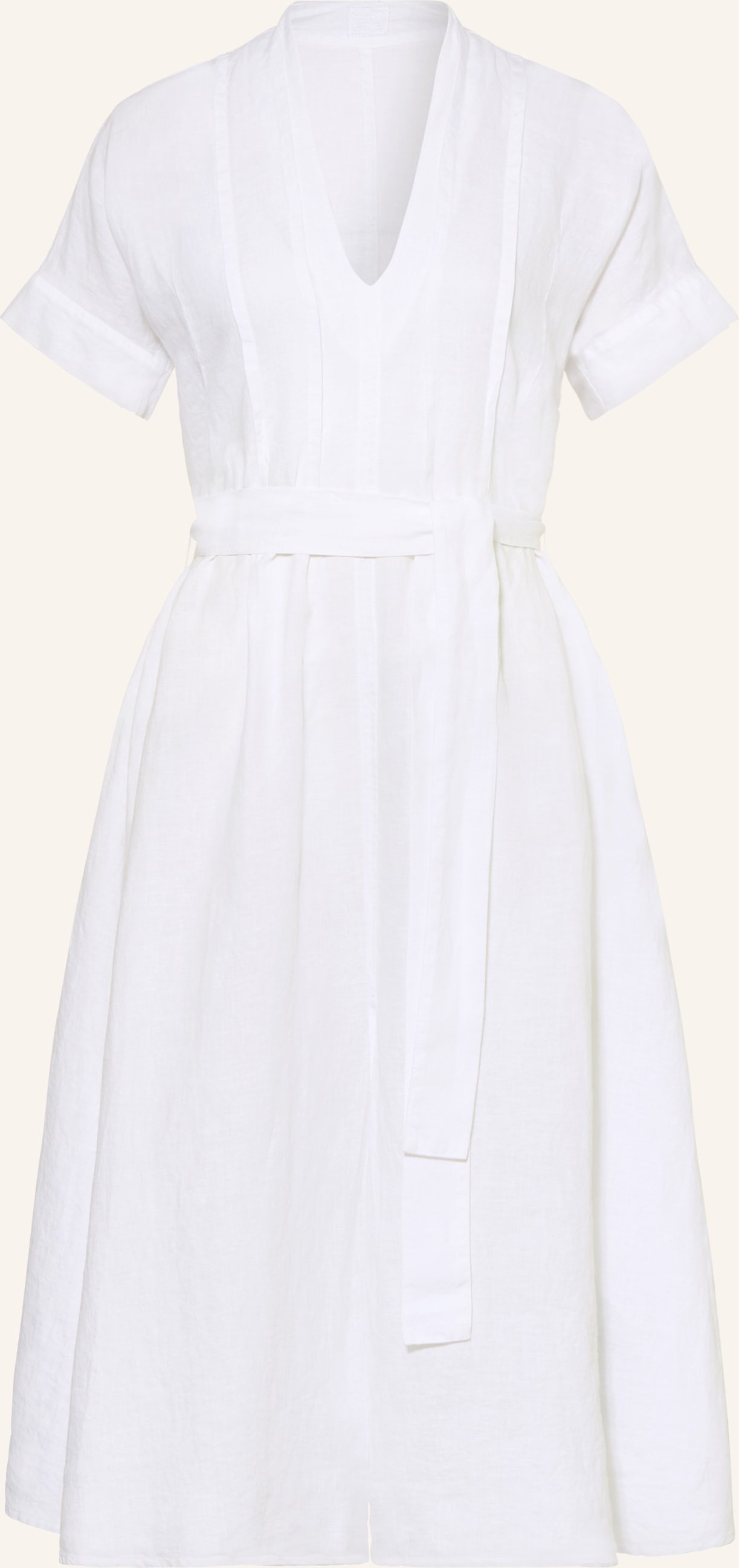 120%Lino Strandkleid weiss