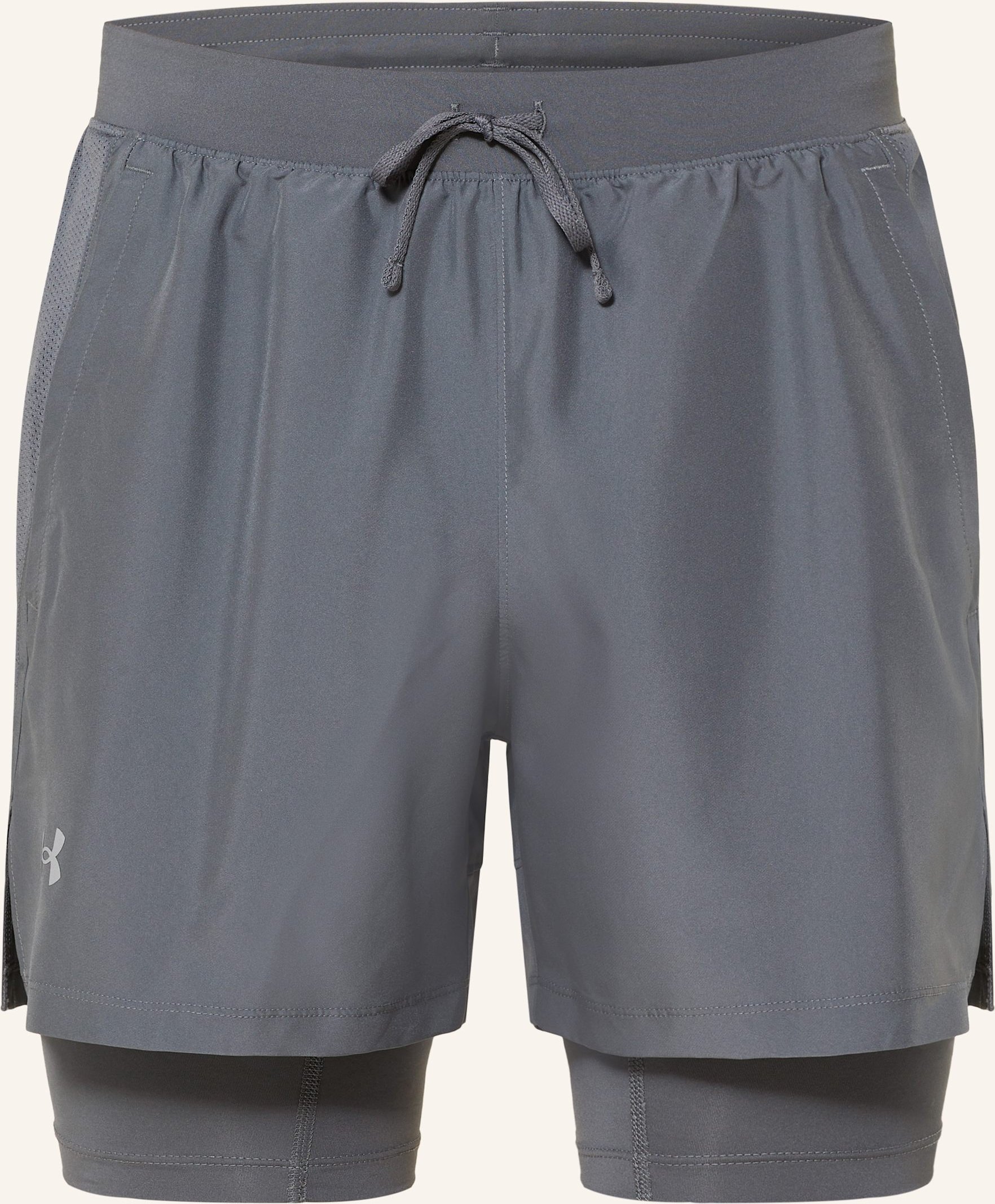 Thumbnail - Under Armour 2-In-1-Laufshorts Ua Launch grau